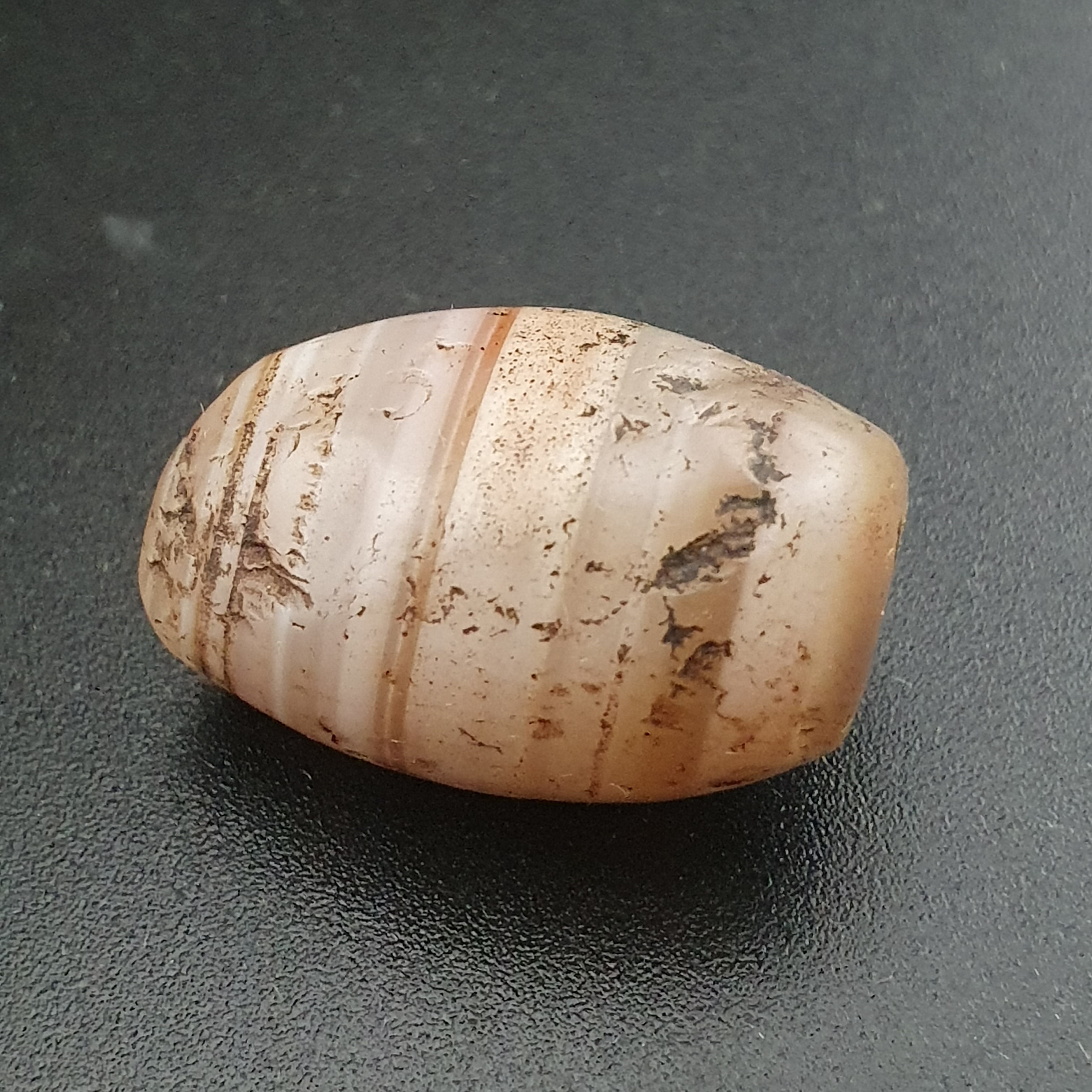 Ancient Suliemani Agate Amulet with Beautiful Stripes