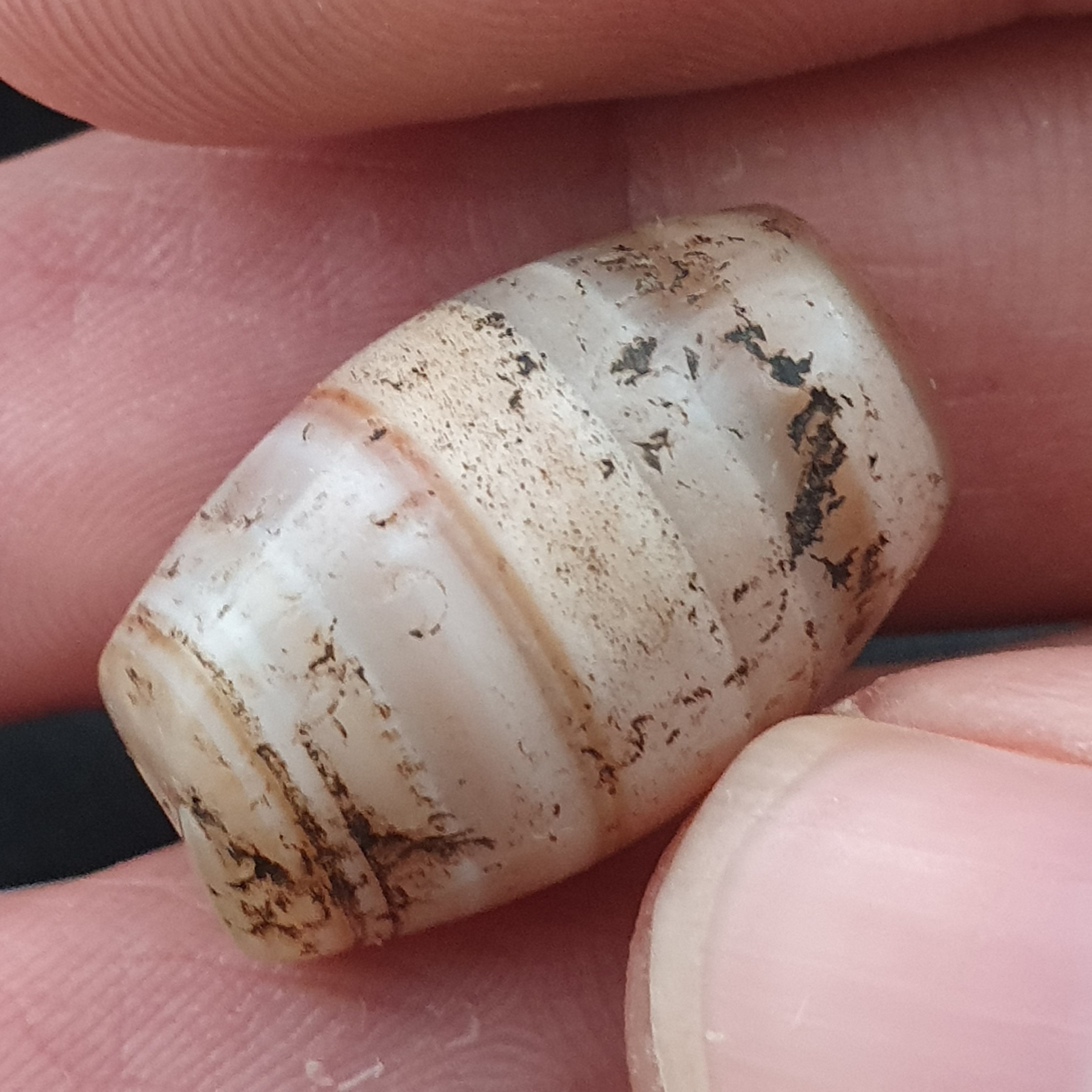 Ancient Suliemani Agate Amulet with Beautiful Stripes