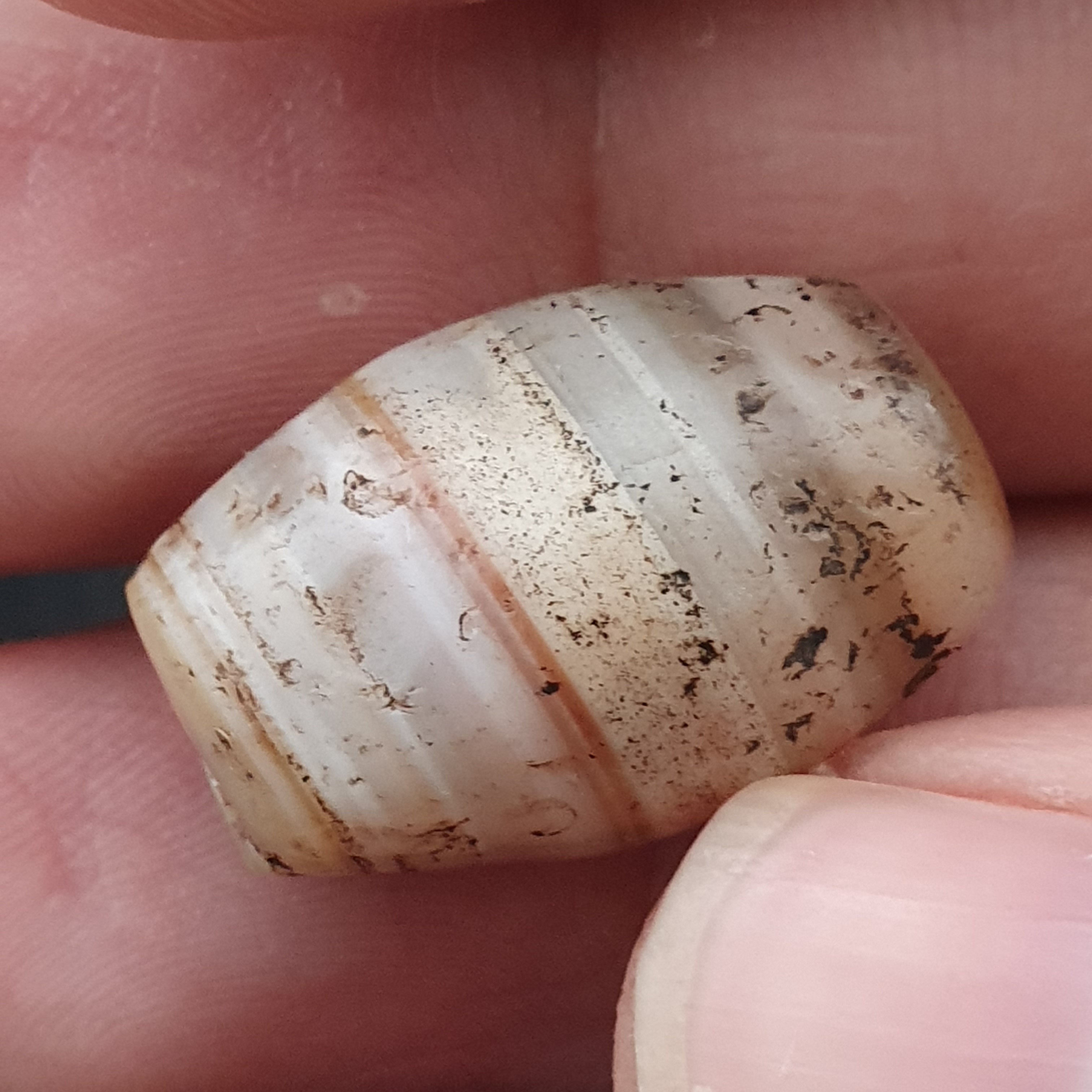 Ancient Suliemani Agate Amulet with Beautiful Stripes