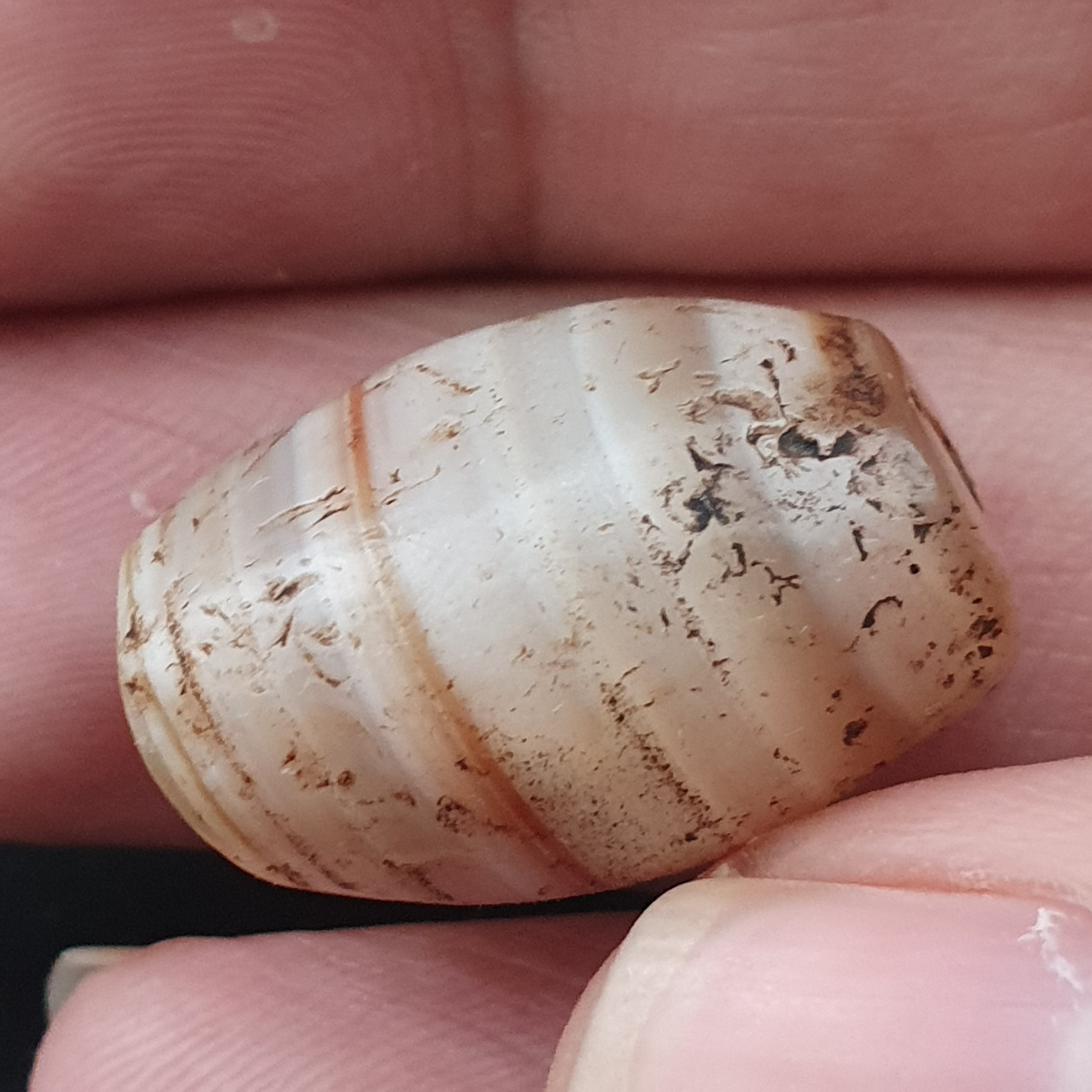 Ancient Suliemani Agate Amulet with Beautiful Stripes