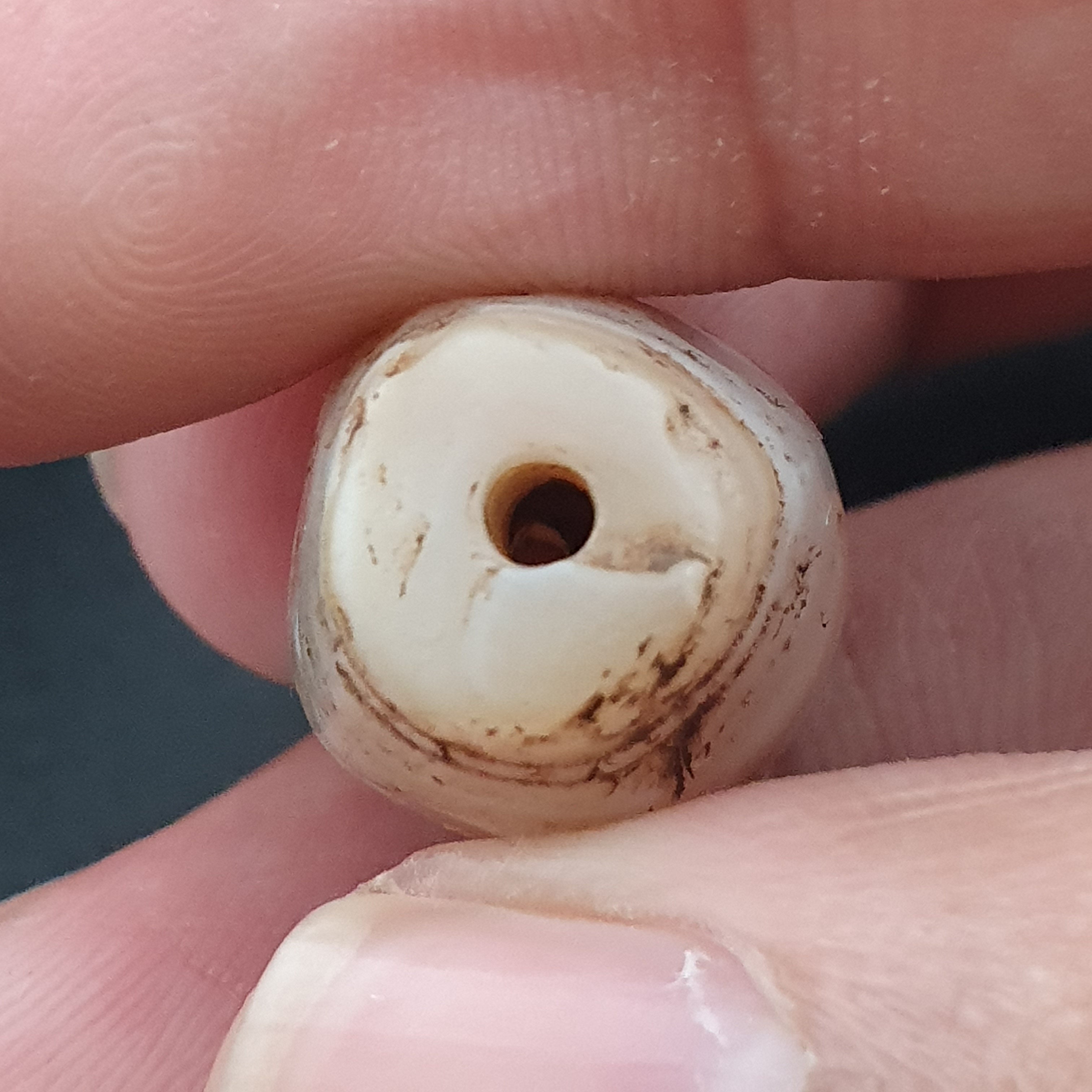 Ancient Suliemani Agate Amulet with Beautiful Stripes