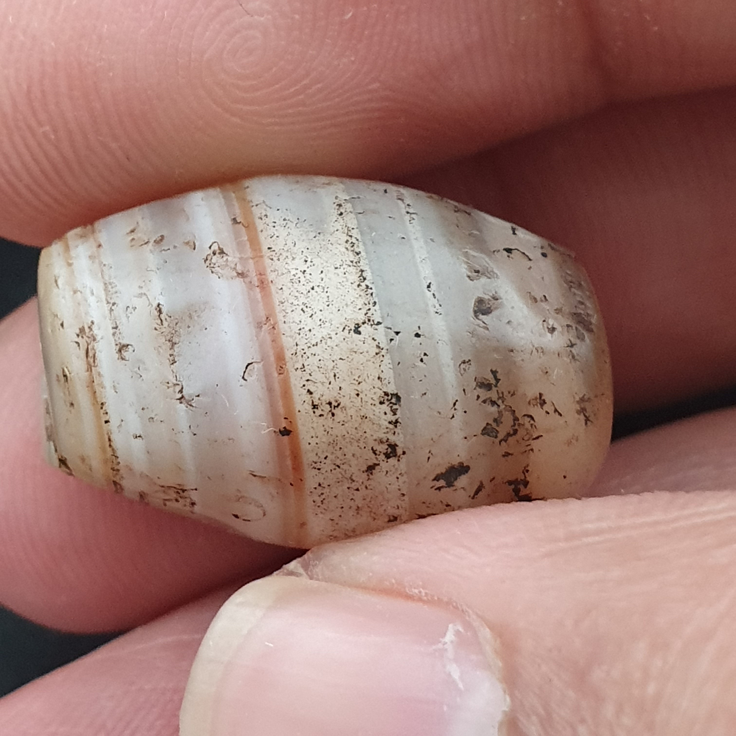 Ancient Suliemani Agate Amulet with Beautiful Stripes