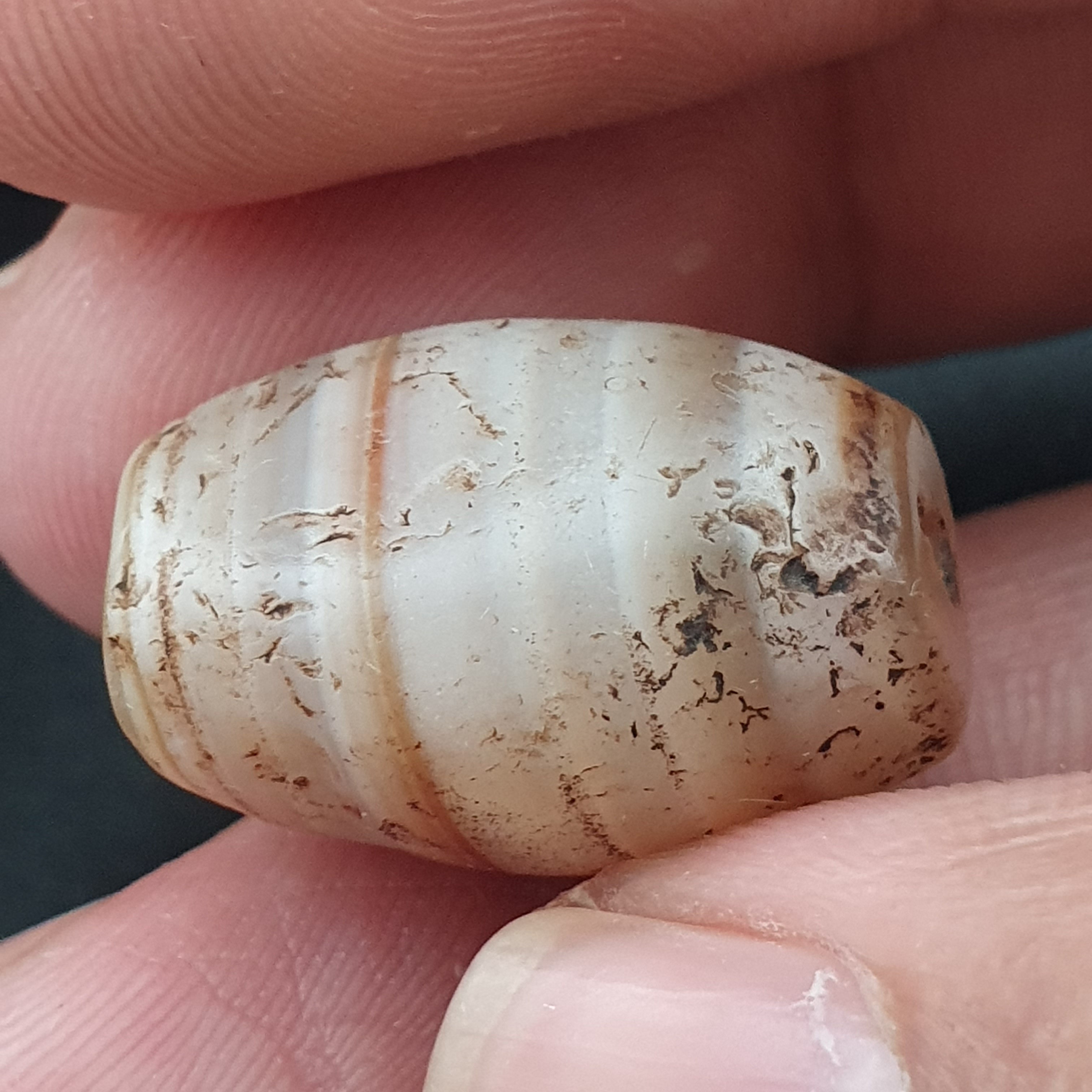 Ancient Suliemani Agate Amulet with Beautiful Stripes