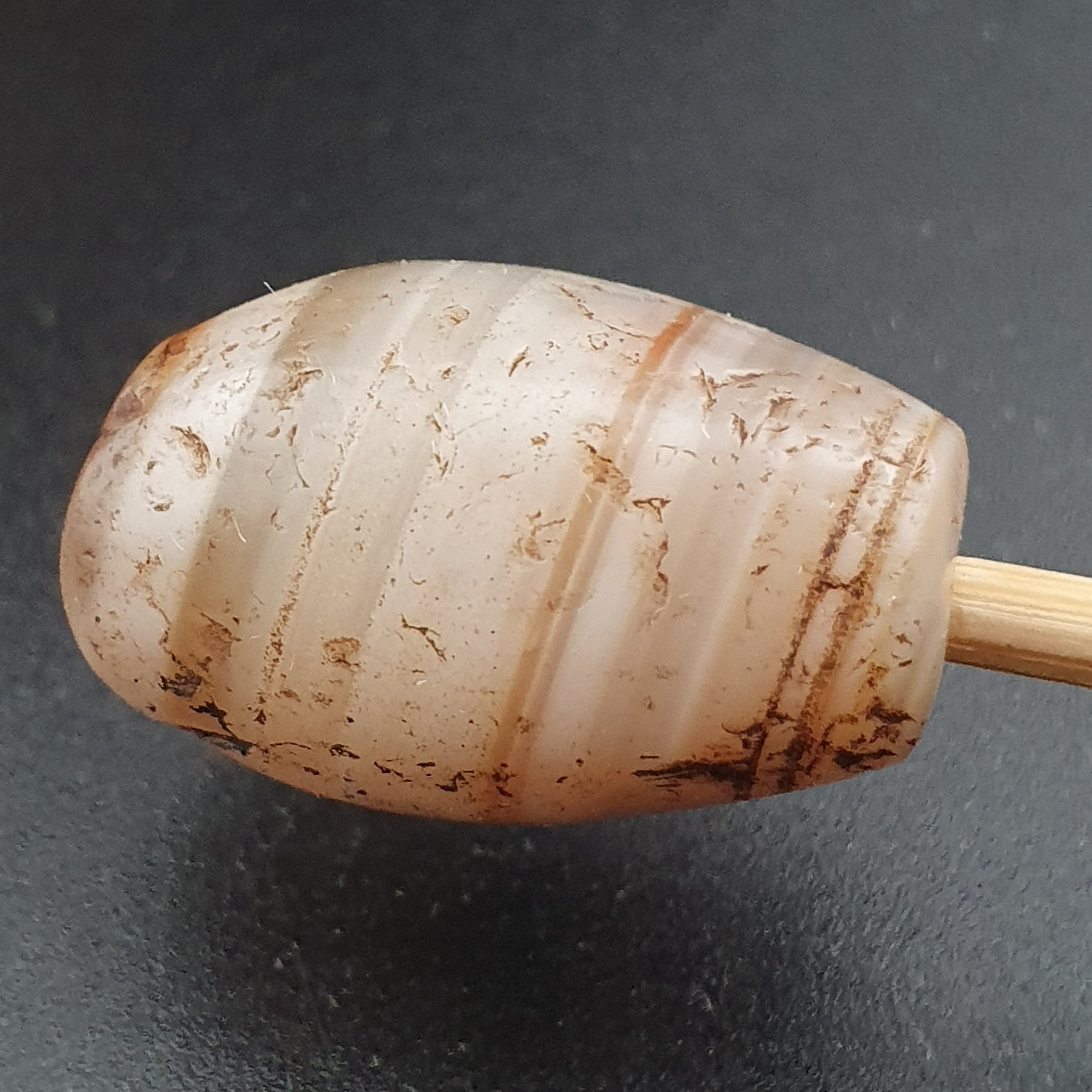 Ancient Suliemani Agate Amulet with Beautiful Stripes