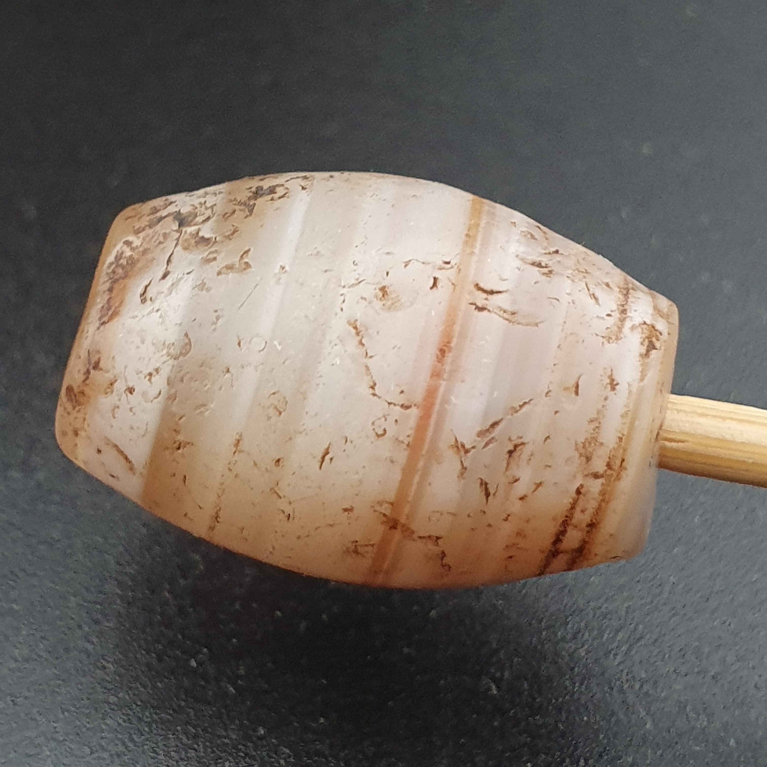 Ancient Suliemani Agate Amulet with Beautiful Stripes