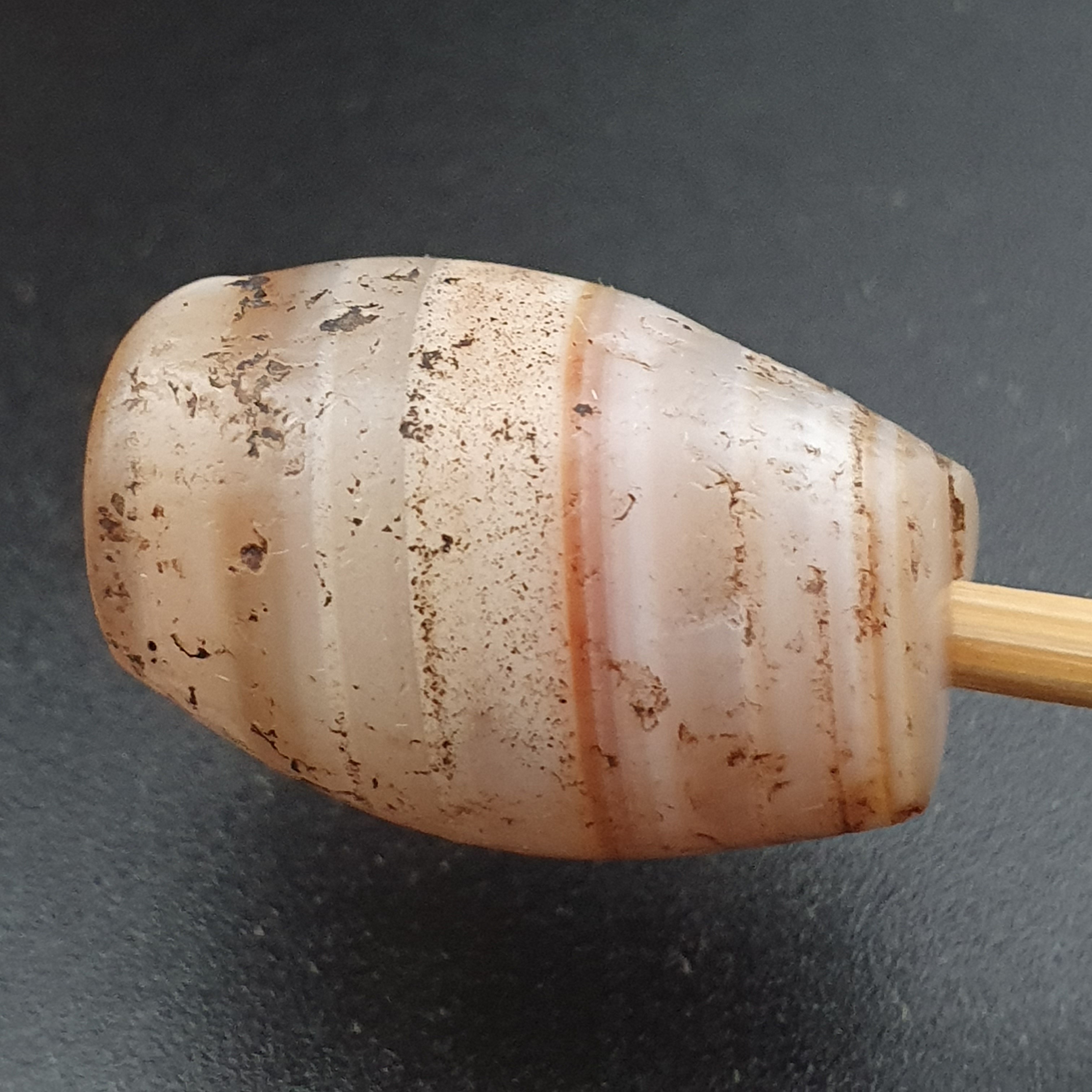 Ancient Suliemani Agate Amulet with Beautiful Stripes