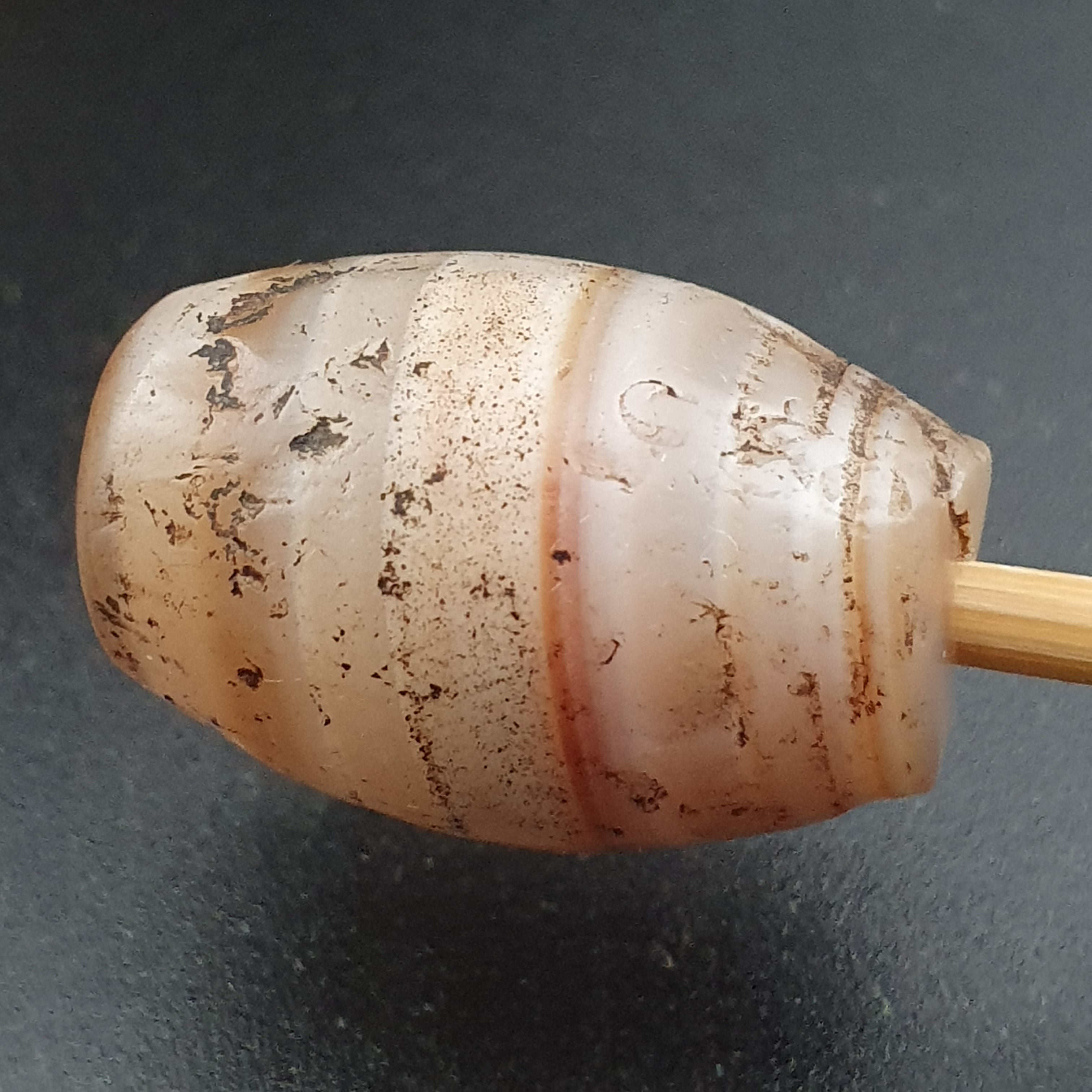 Ancient Suliemani Agate Amulet with Beautiful Stripes