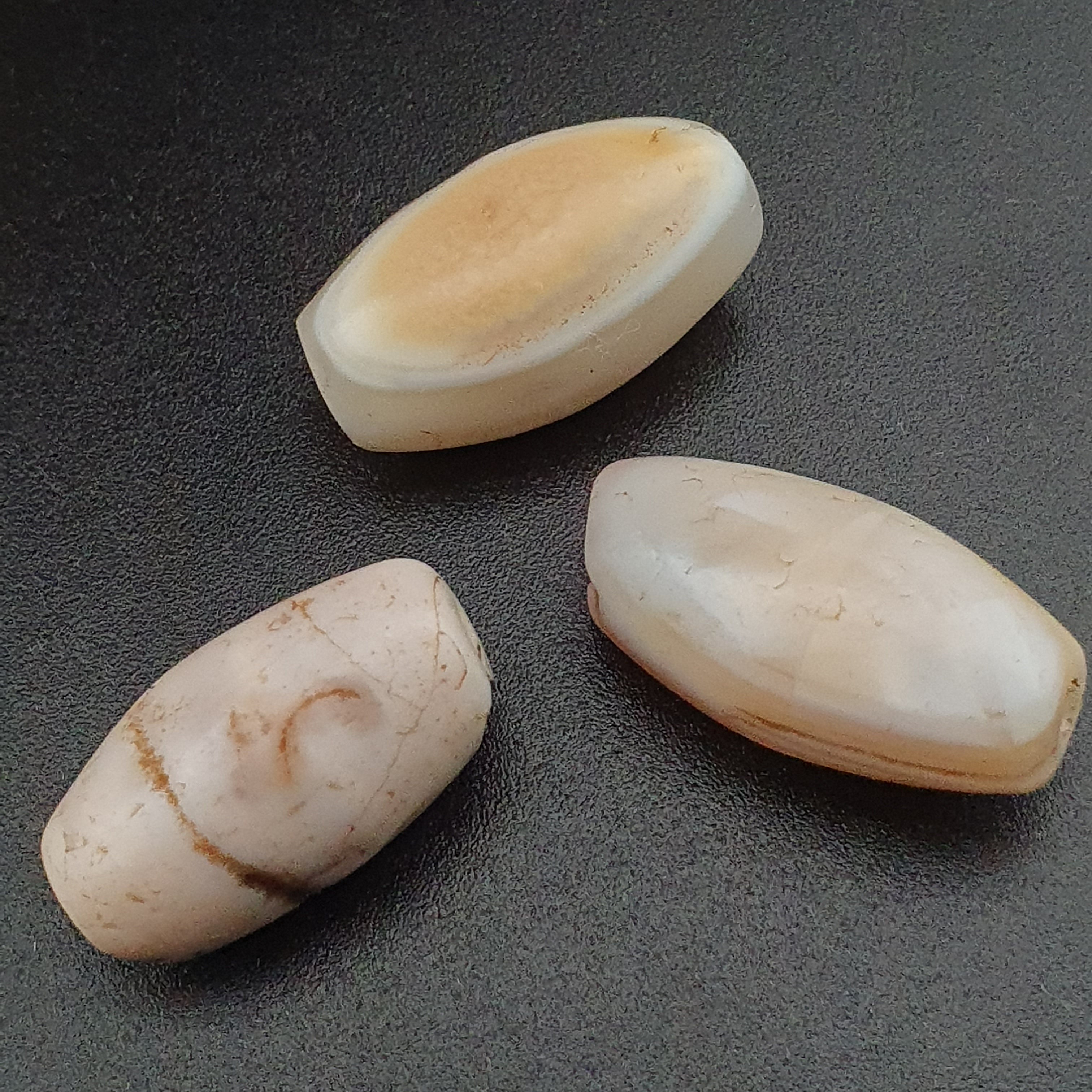 Old Ancient Eye Suleimani Agate Beads Set of 3 Amulets