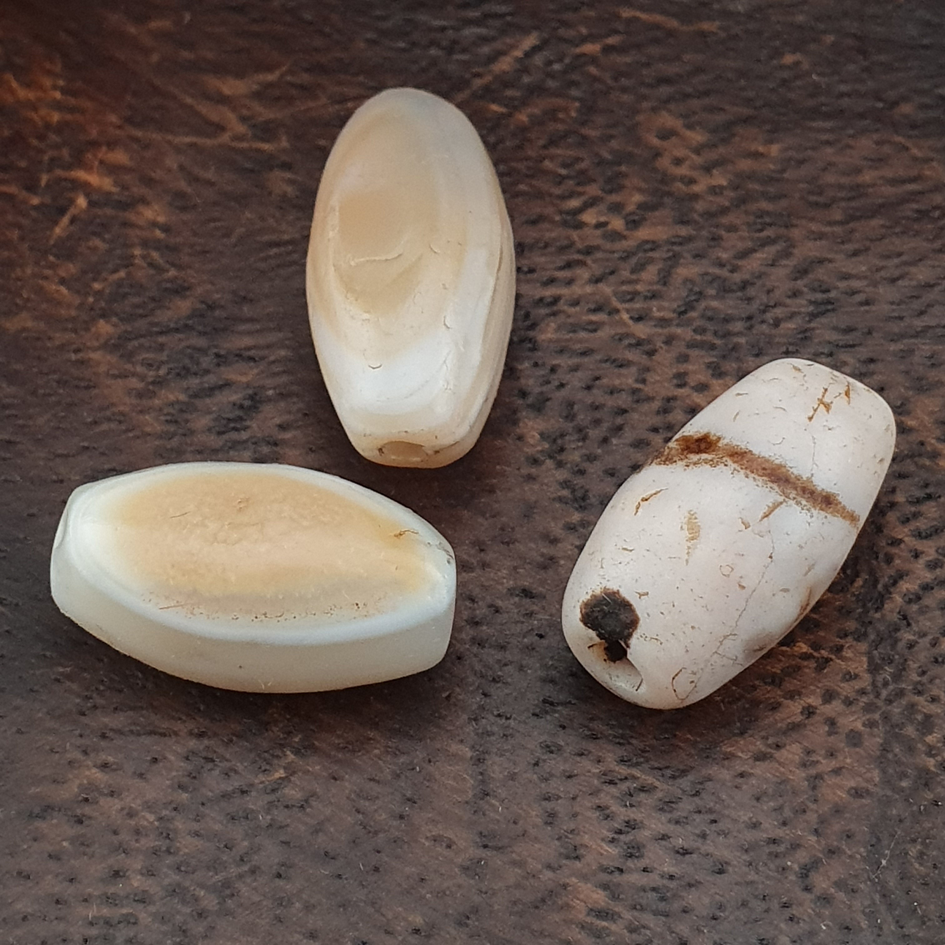 Old Ancient Eye Suleimani Agate Beads Set of 3 Amulets