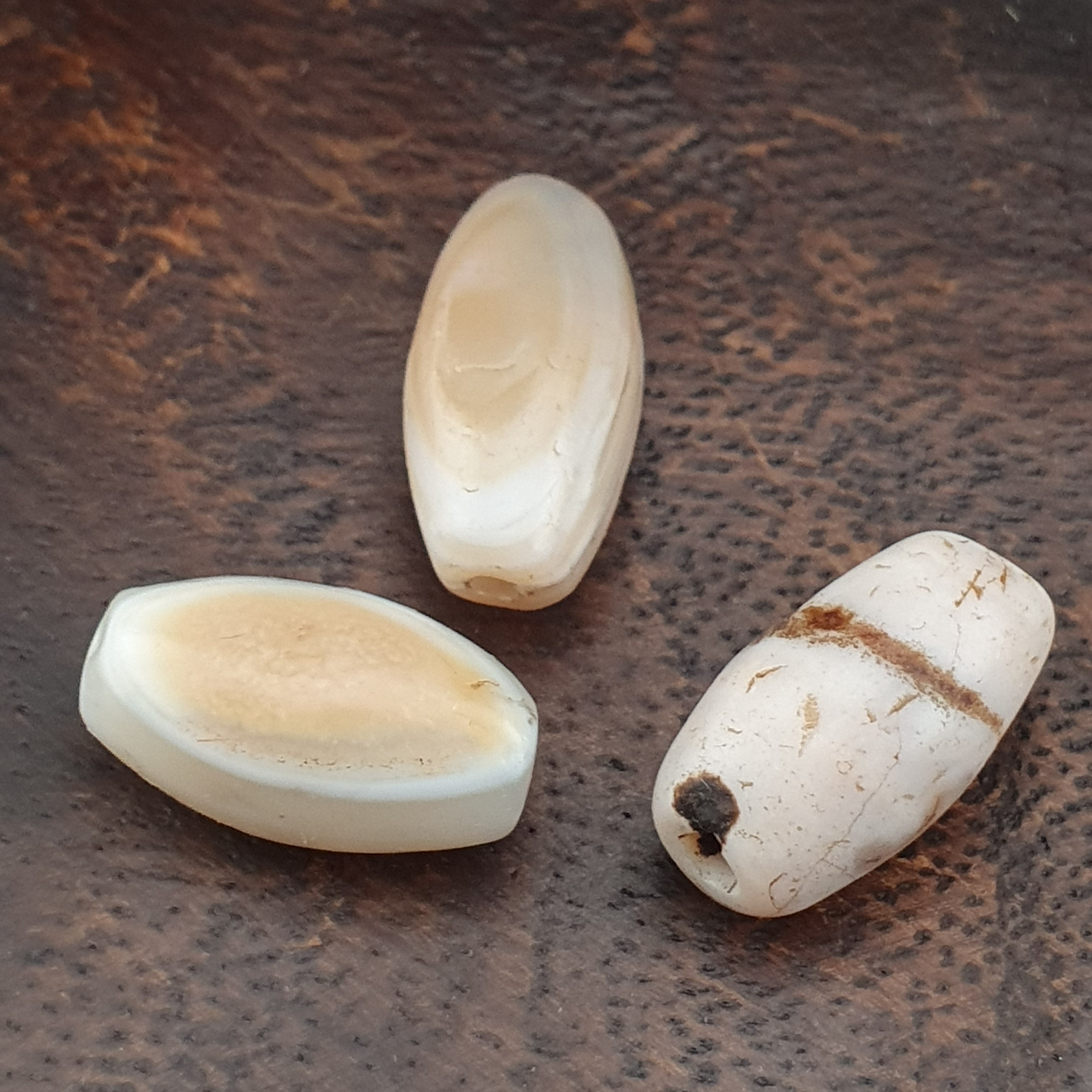 Old Ancient Eye Suleimani Agate Beads Set of 3 Amulets