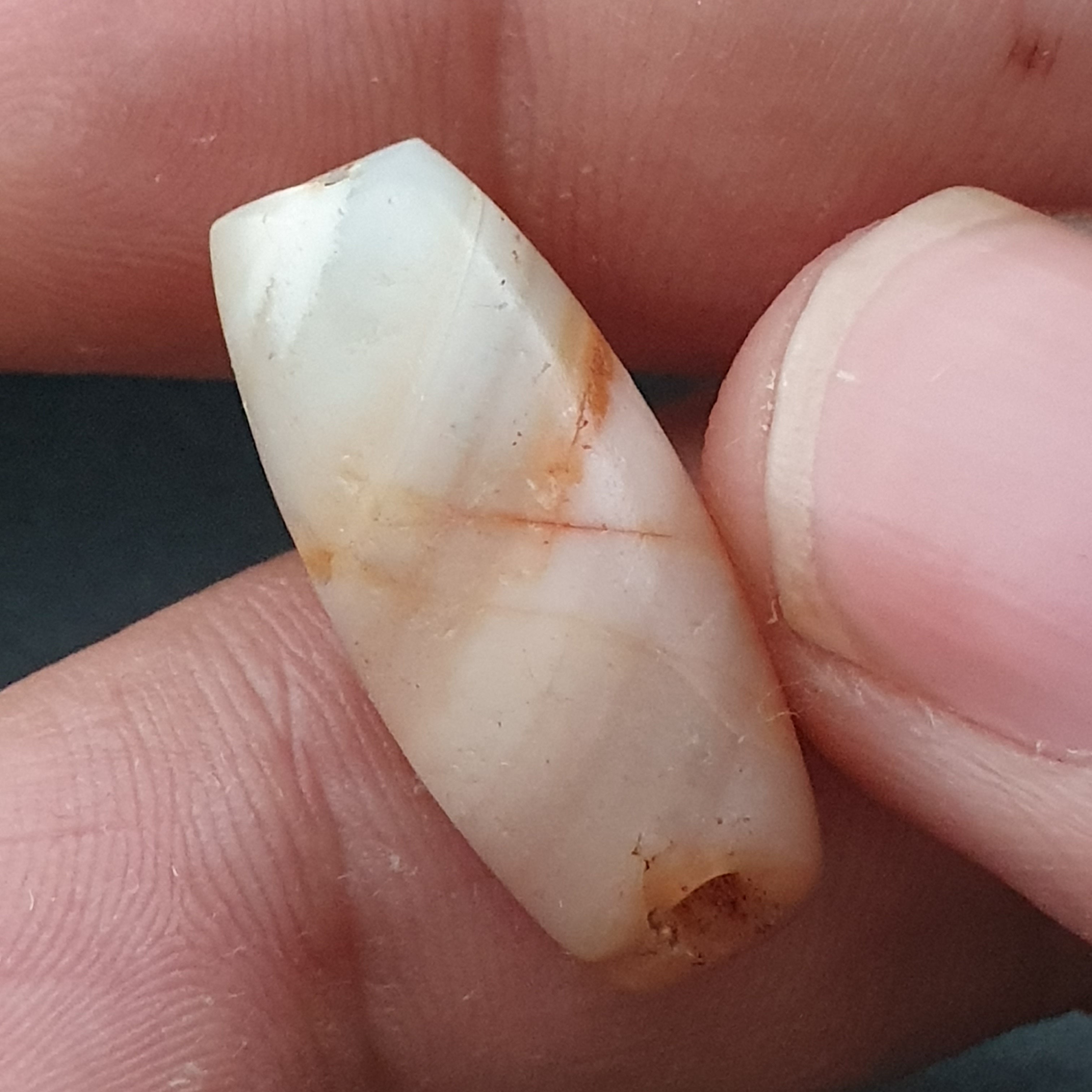 Lot of 2 Rare Ancient Reddish Suliemani Eye Pattern Agate Beads