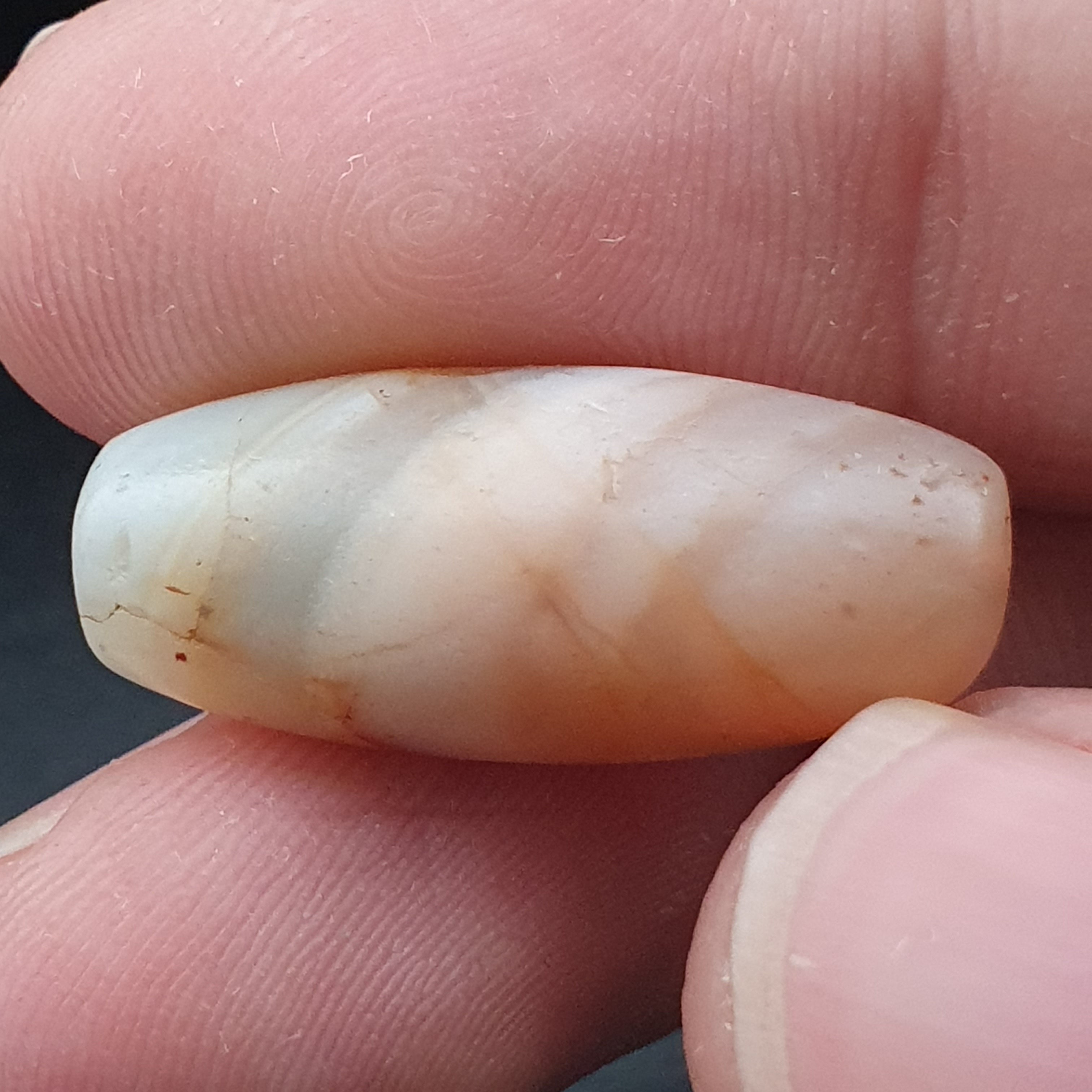 Lot of 2 Rare Ancient Reddish Suliemani Eye Pattern Agate Beads