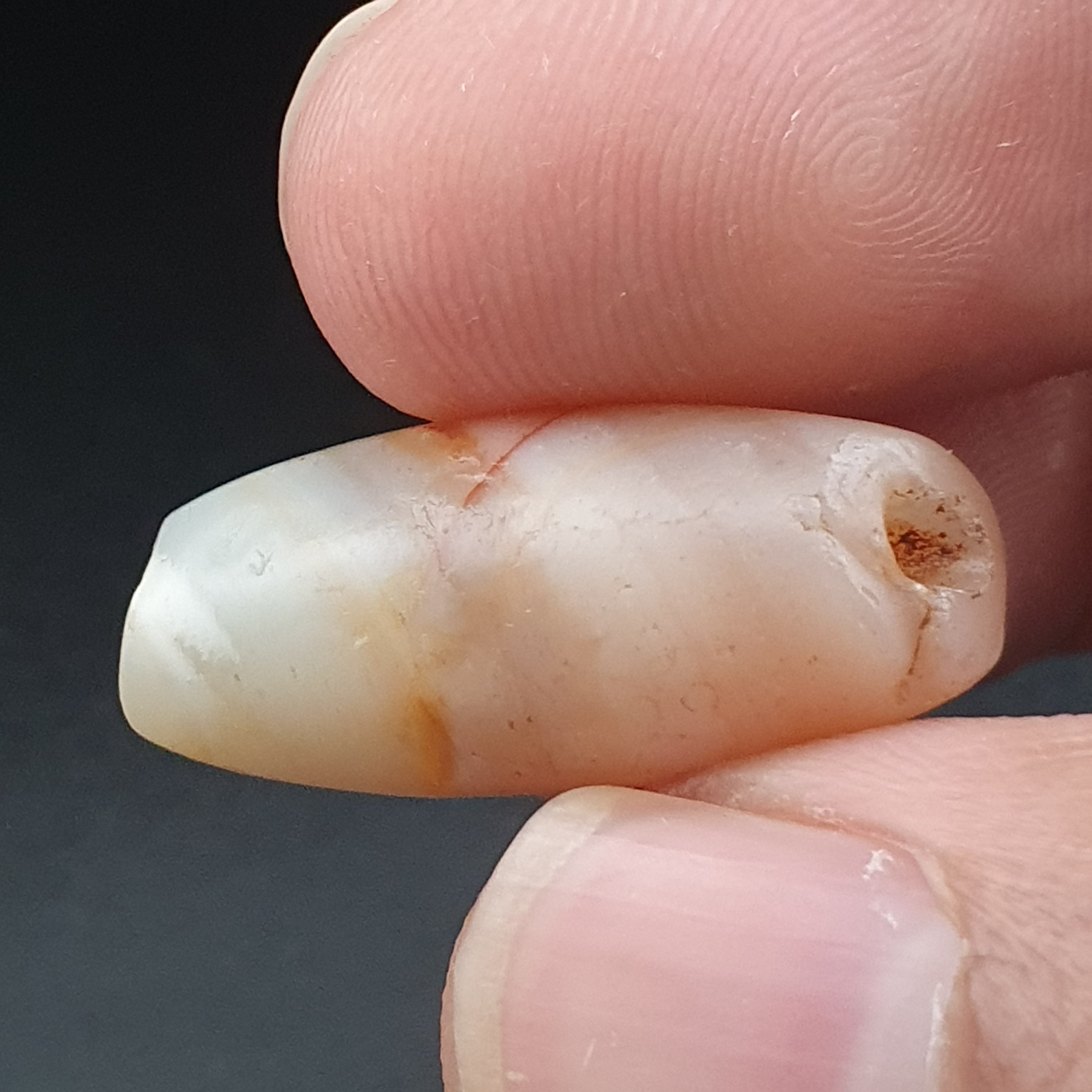 Lot of 2 Rare Ancient Reddish Suliemani Eye Pattern Agate Beads