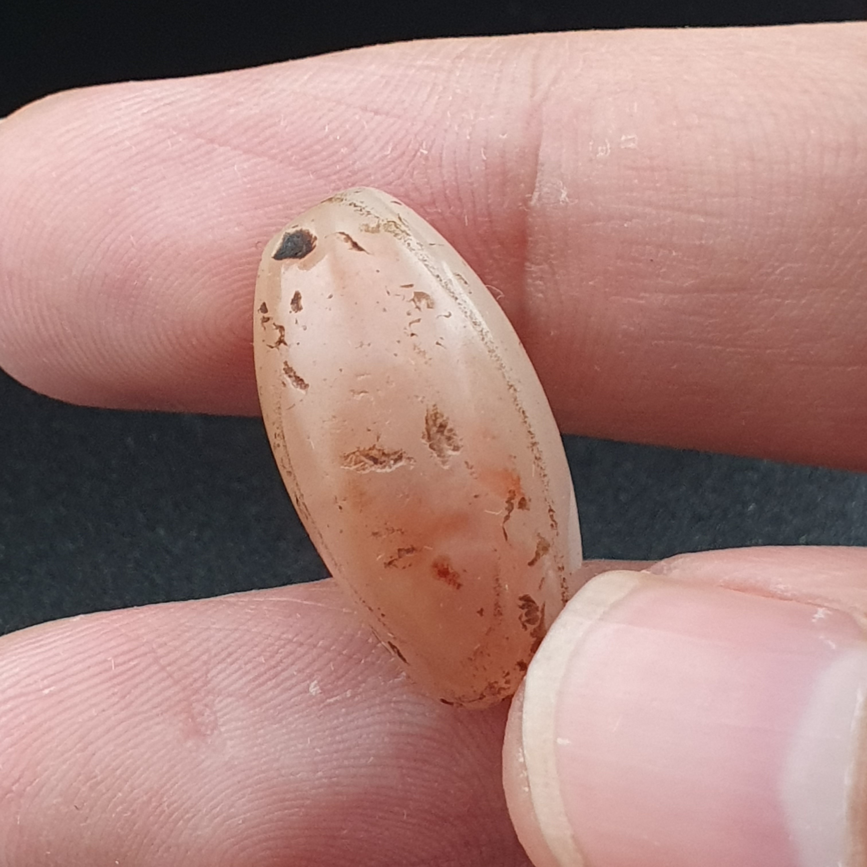 Lot of 2 Rare Ancient Reddish Suliemani Eye Pattern Agate Beads