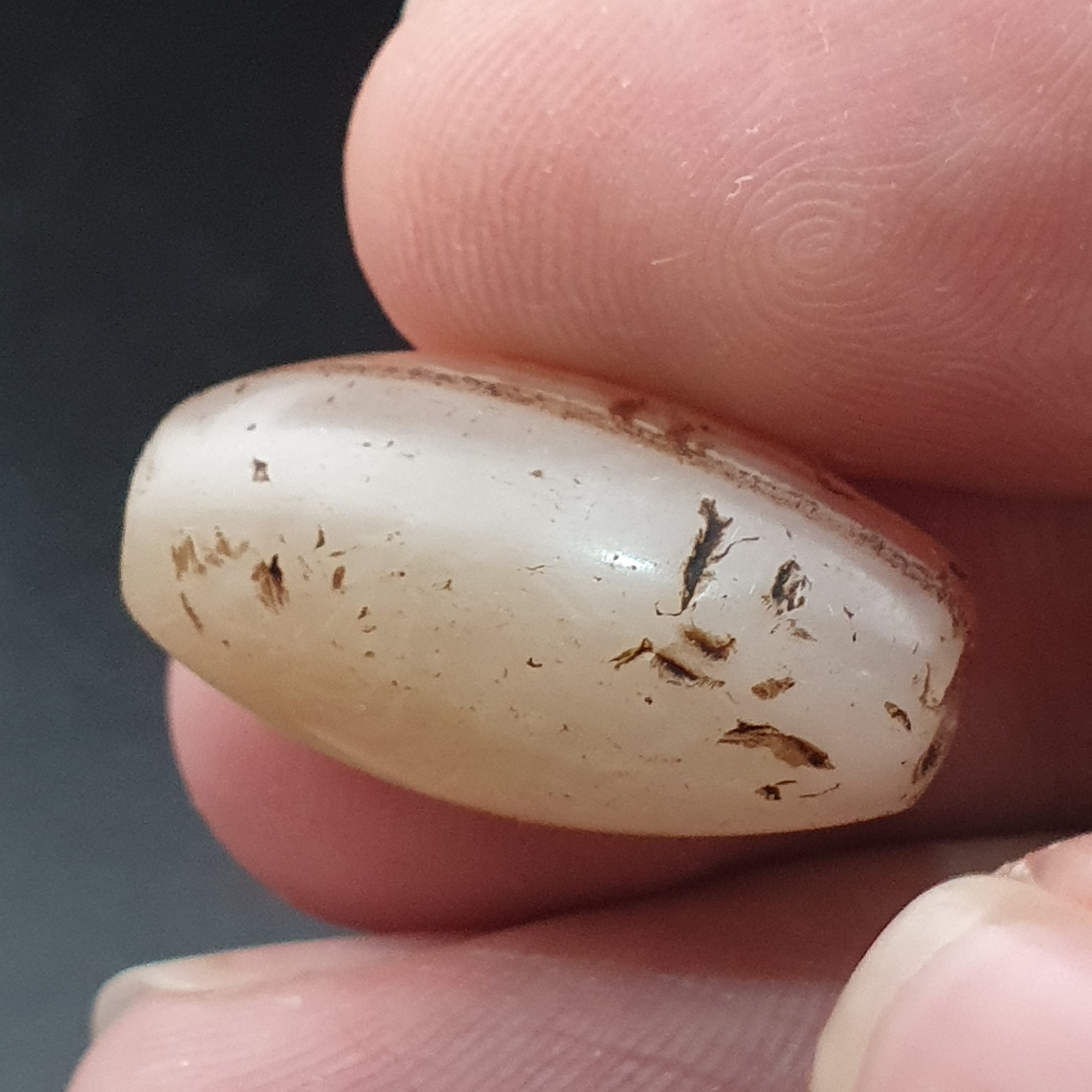 Lot of 2 Rare Ancient Reddish Suliemani Eye Pattern Agate Beads