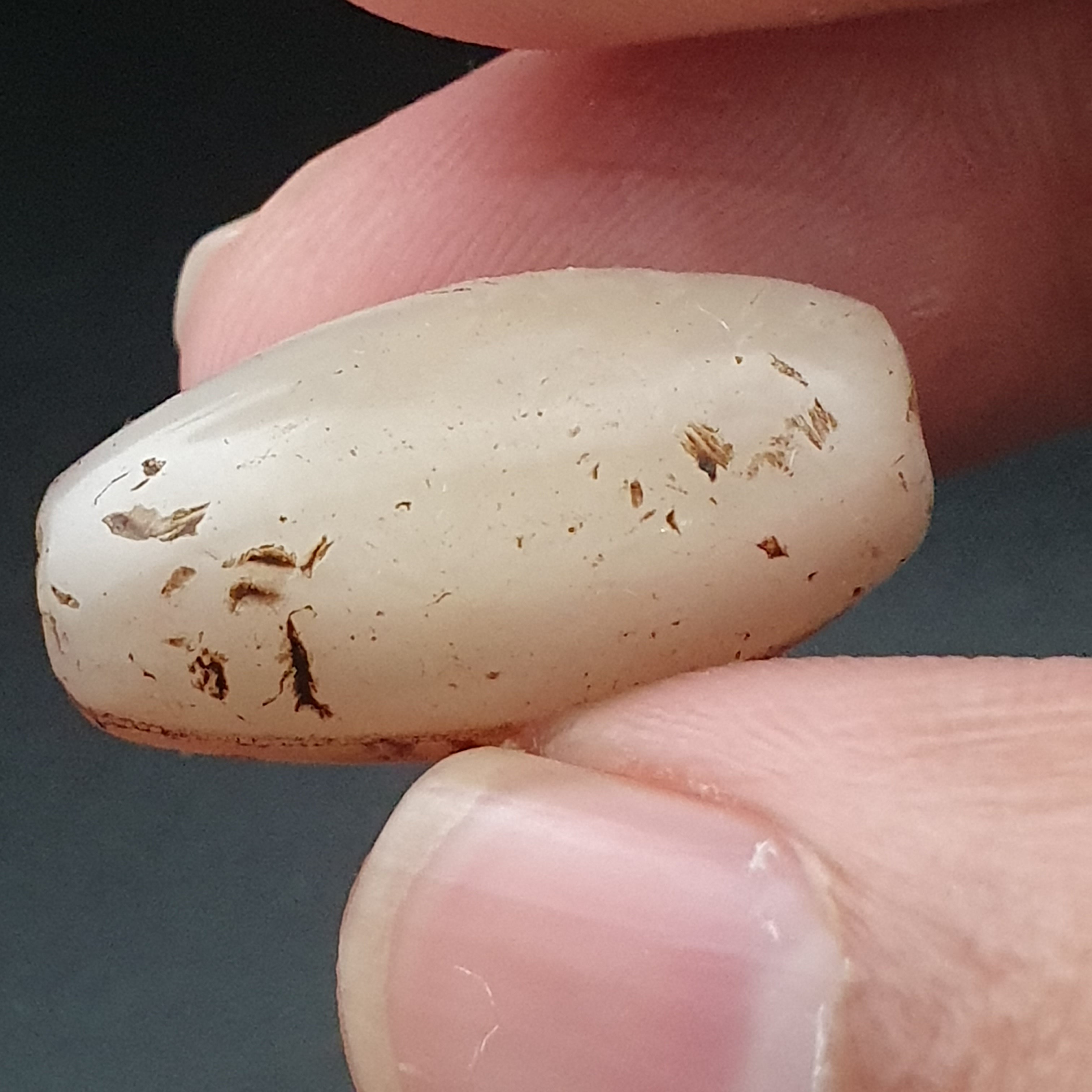 Lot of 2 Rare Ancient Reddish Suliemani Eye Pattern Agate Beads