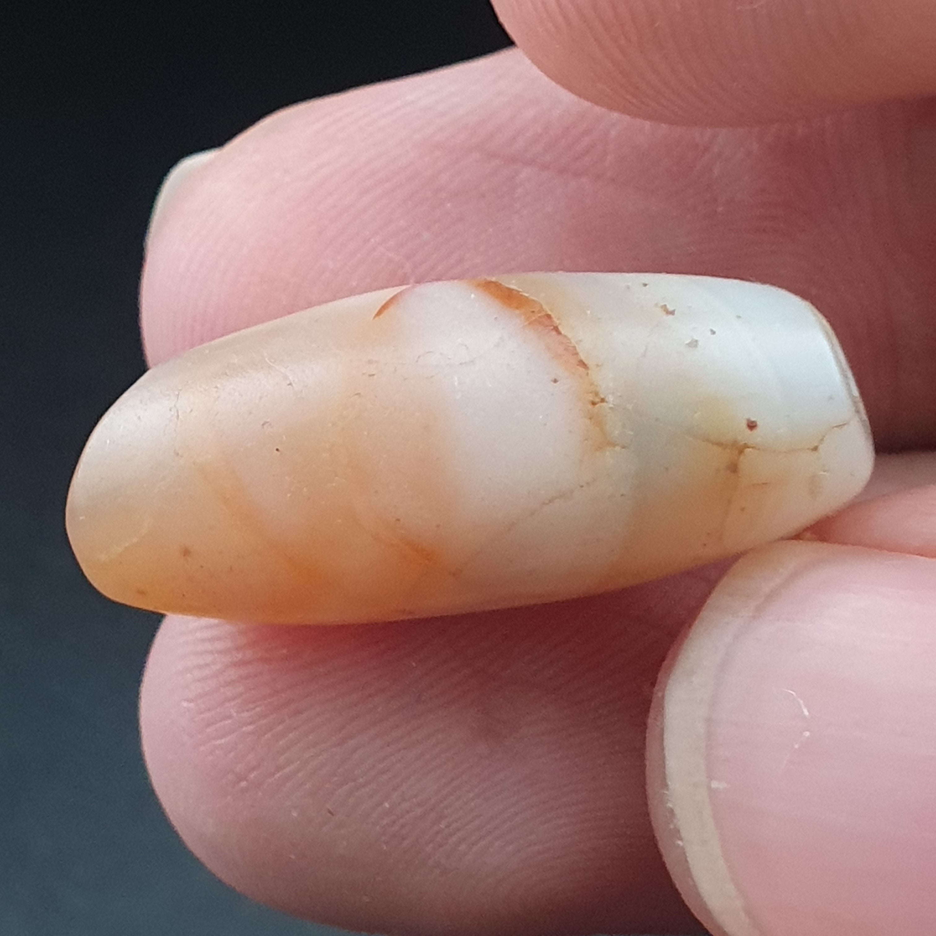 Lot of 2 Rare Ancient Reddish Suliemani Eye Pattern Agate Beads