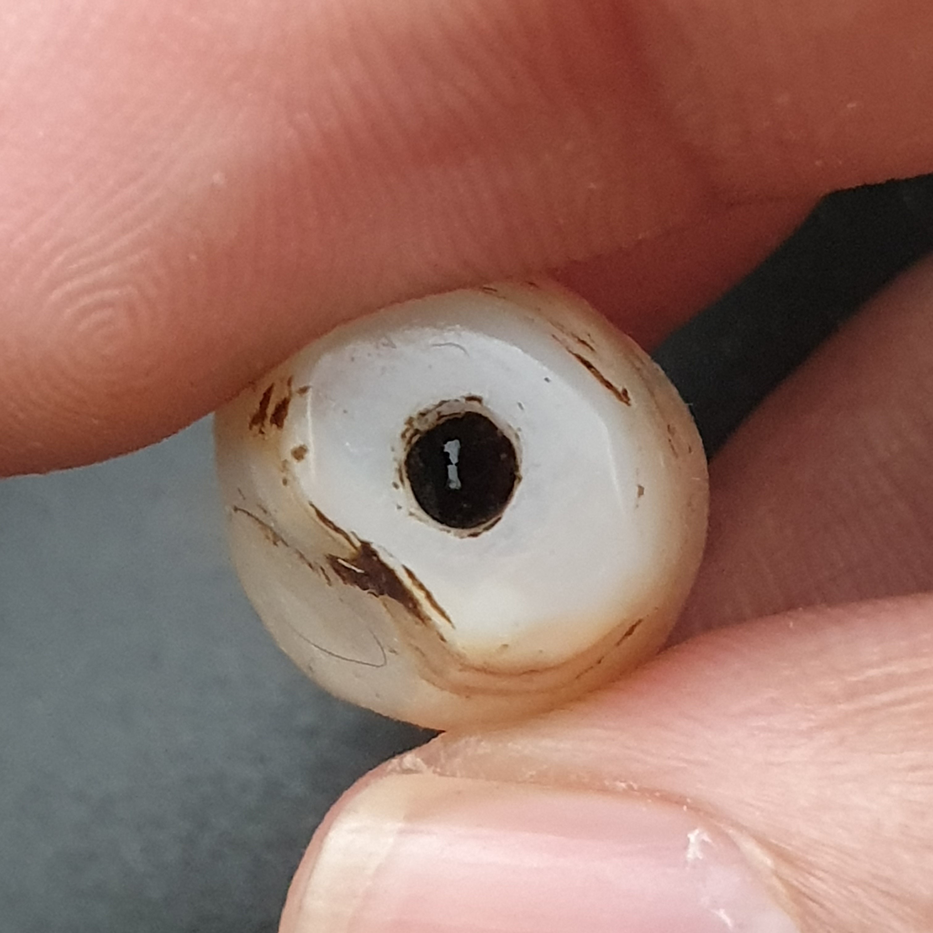 Rare Ancient Natural Eye Suliemani Agate Pair