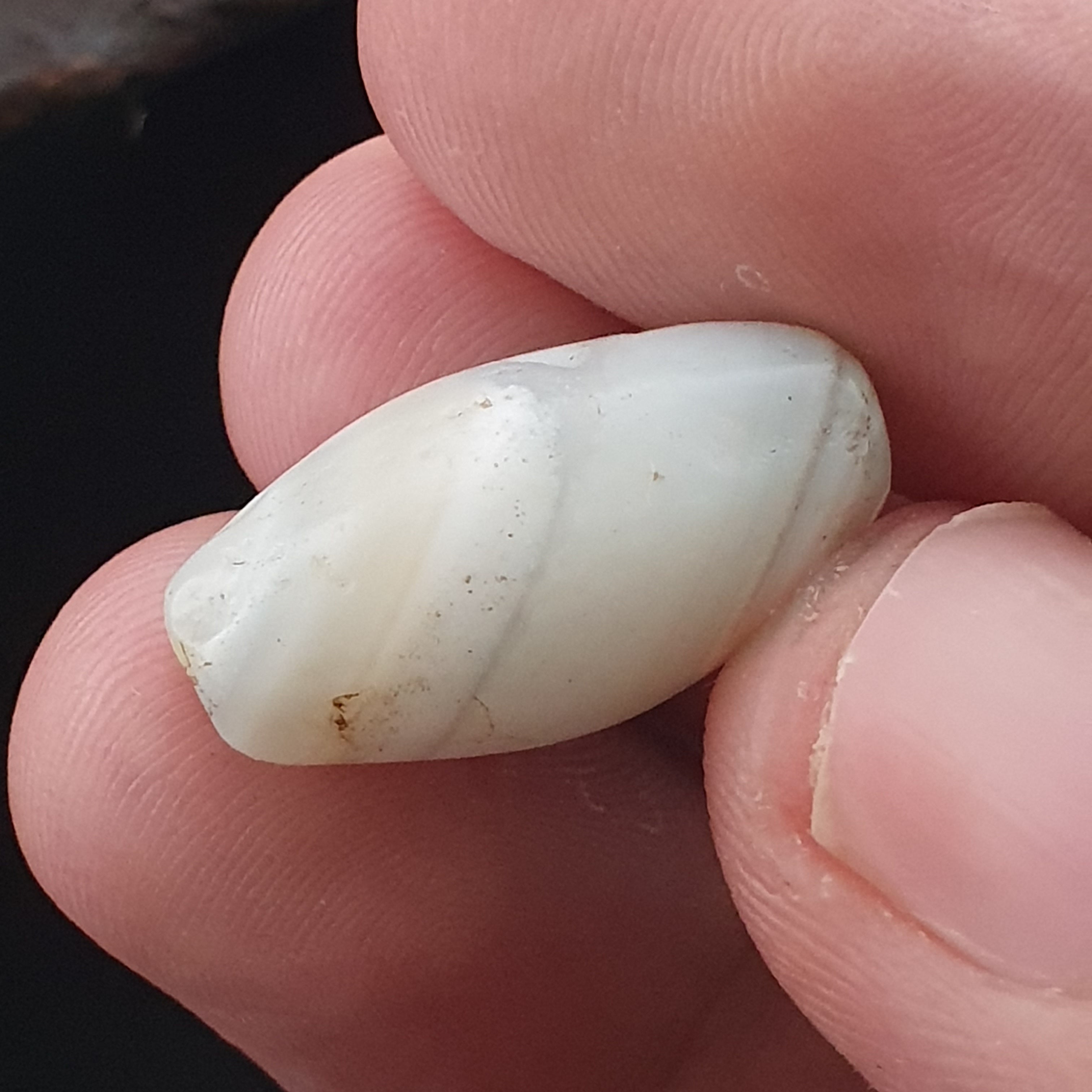 Anceint Natrual Stripes Pattern Suleimani Agate Bead Lot of 3