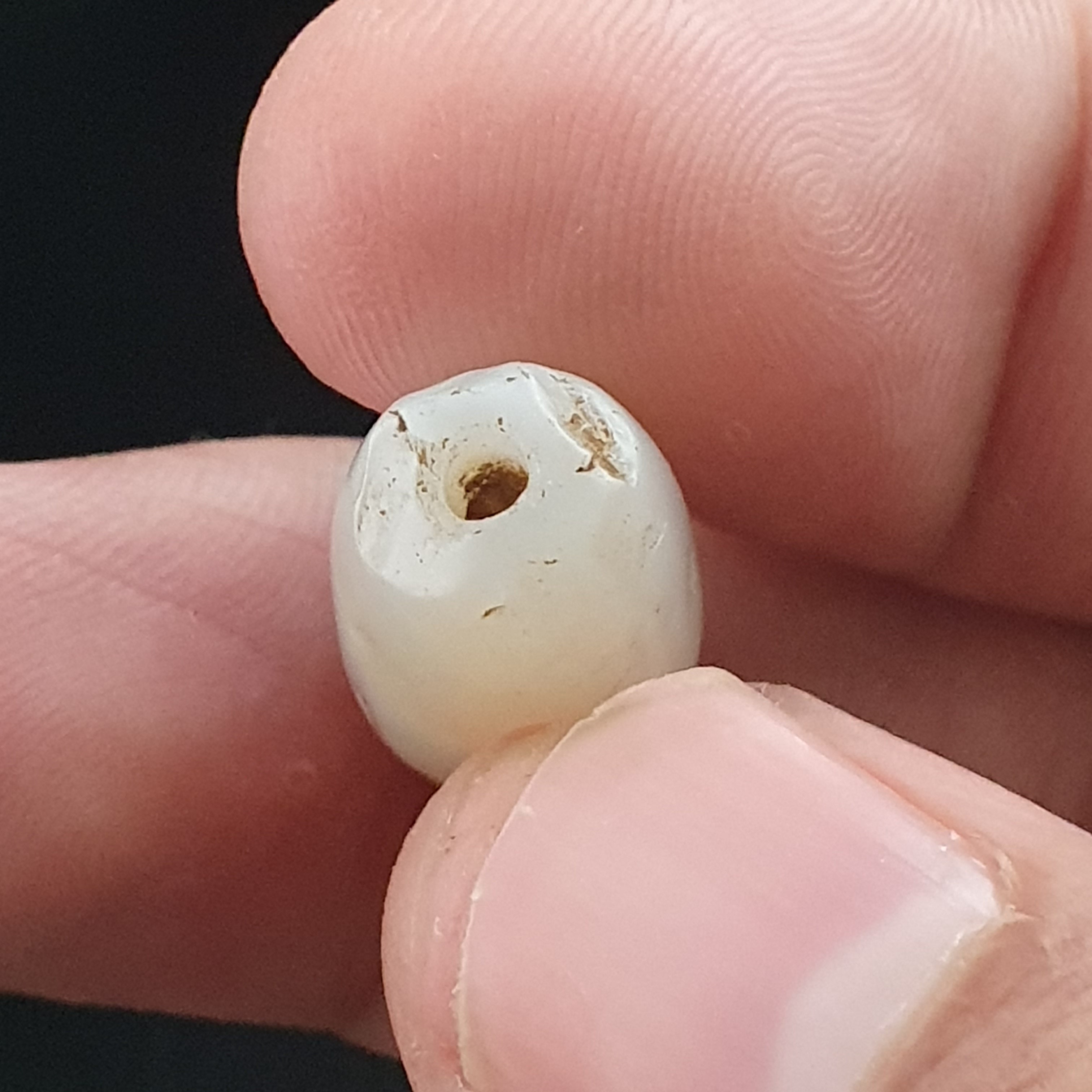 Anceint Natrual Stripes Pattern Suleimani Agate Bead Lot of 3