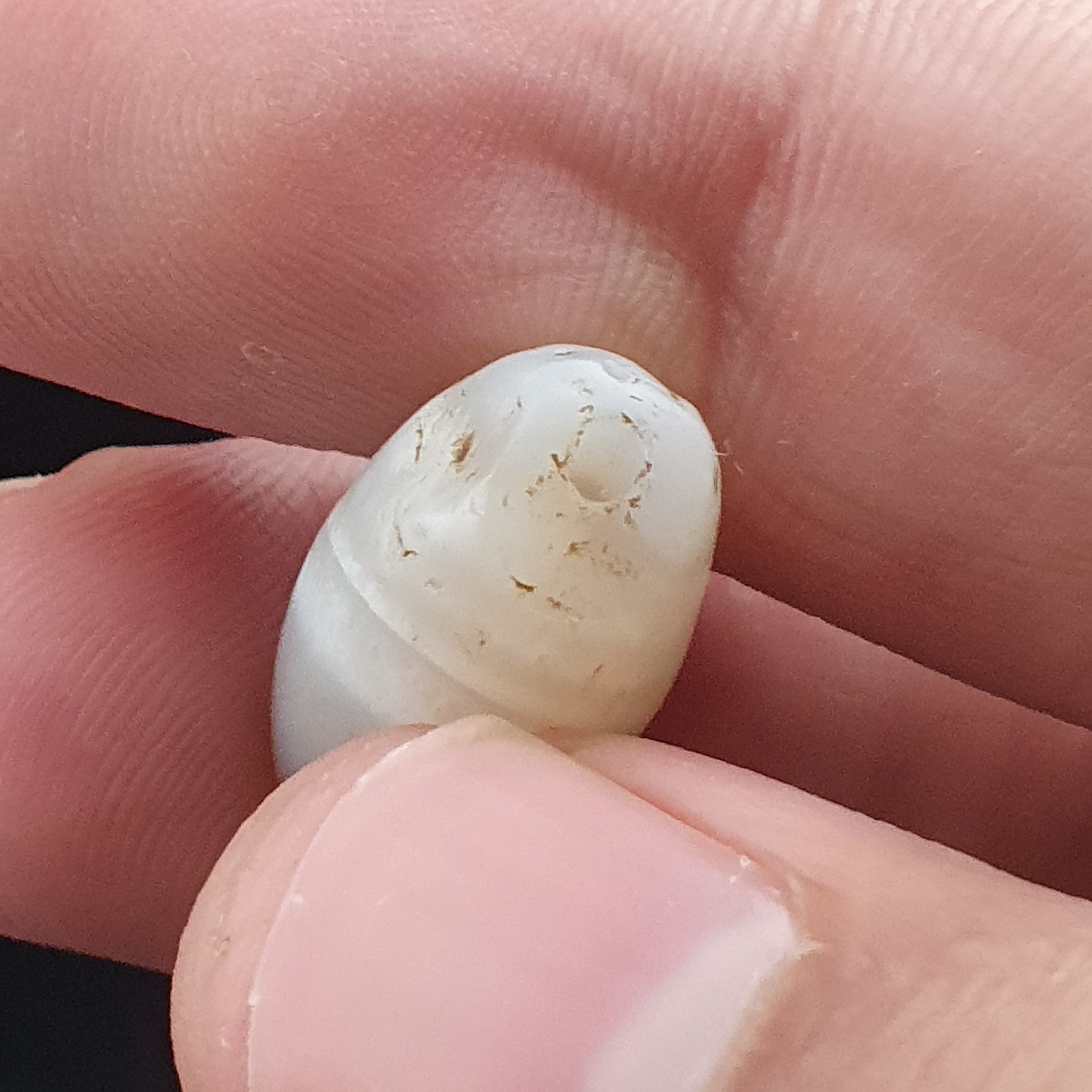 Anceint Natrual Stripes Pattern Suleimani Agate Bead Lot of 3