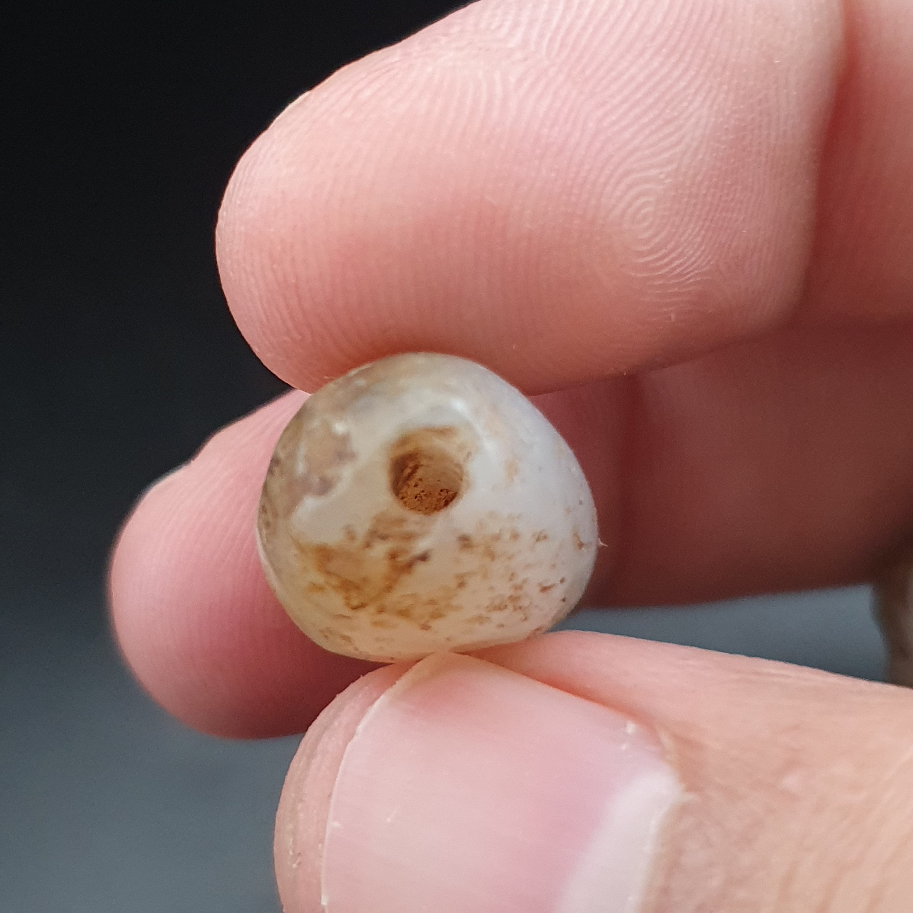 Rare Ancient Natural Eye Suleimani Agate Bead 3 pcs Lot