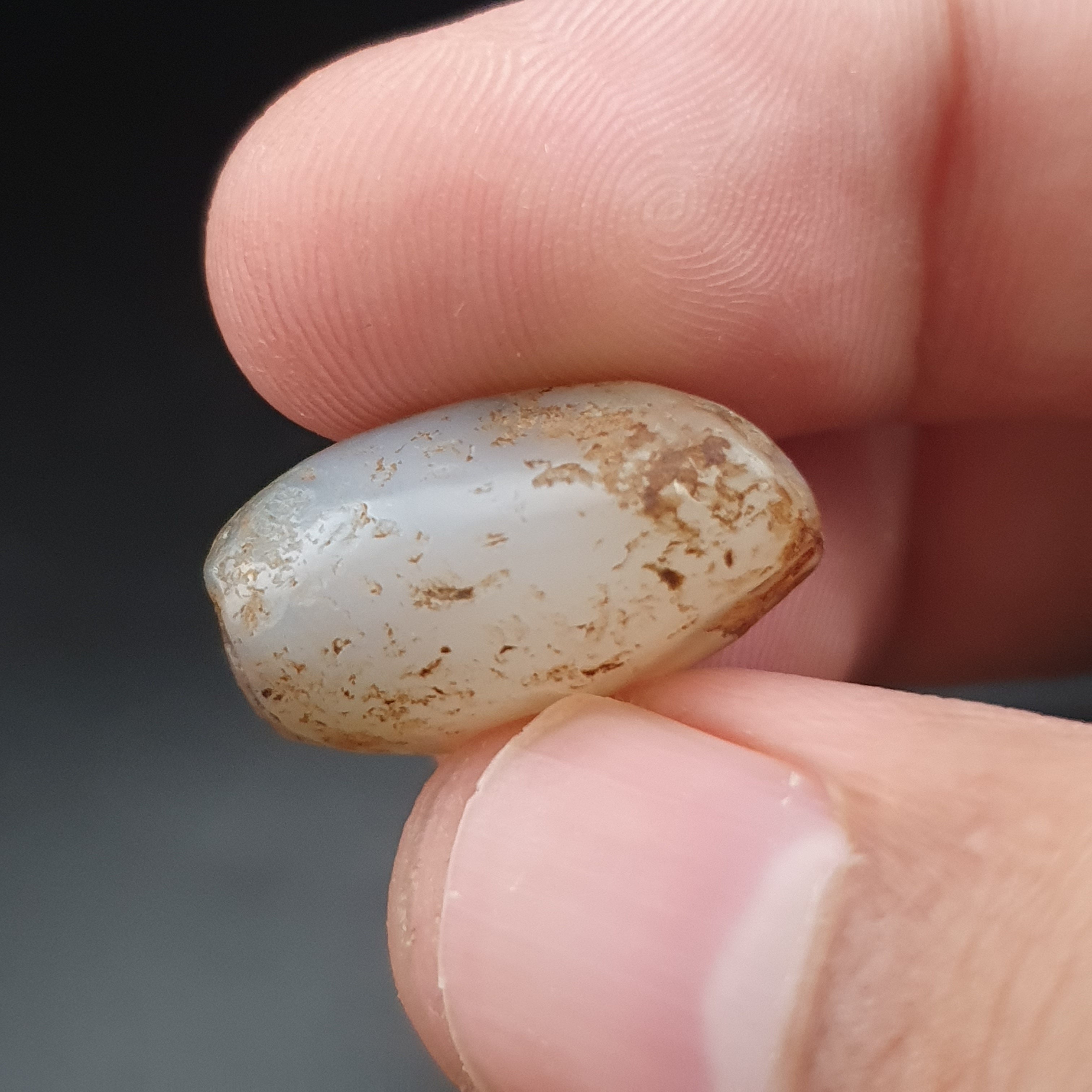 Rare Ancient Natural Eye Suleimani Agate Bead 3 pcs Lot