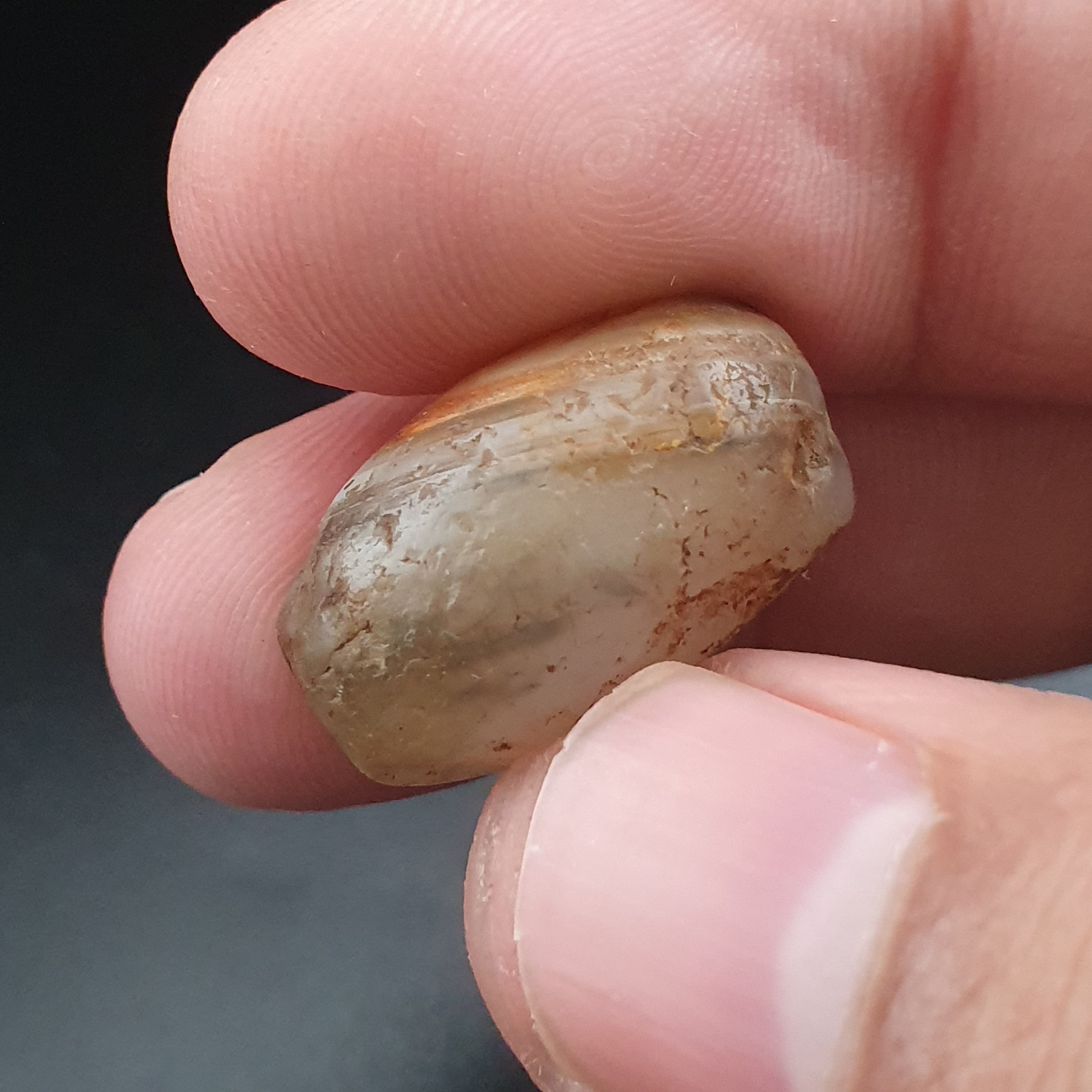 Rare Ancient Natural Eye Suleimani Agate Bead 3 pcs Lot