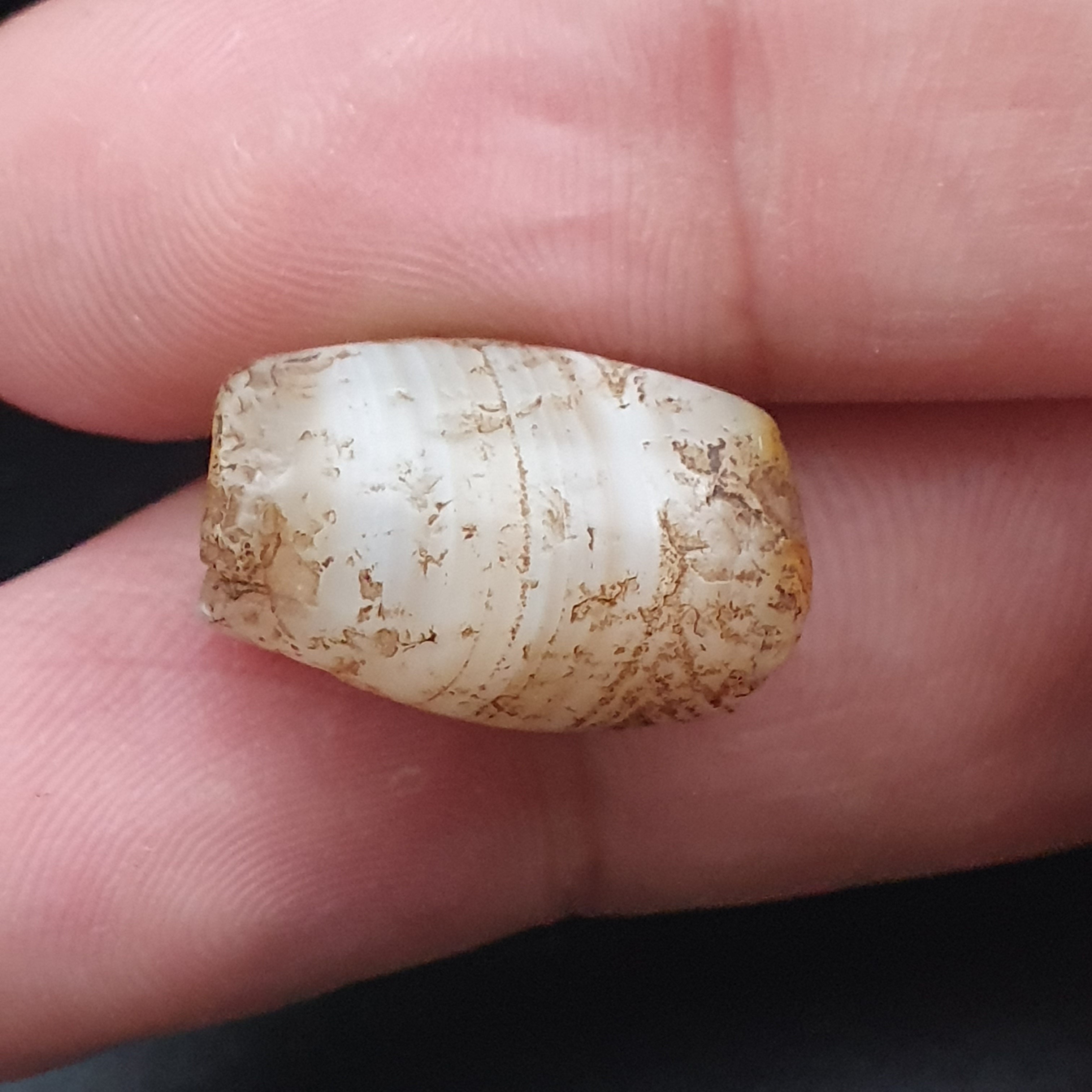 Rare Ancient Natural Eye Suleimani Agate Bead 3 pcs Lot