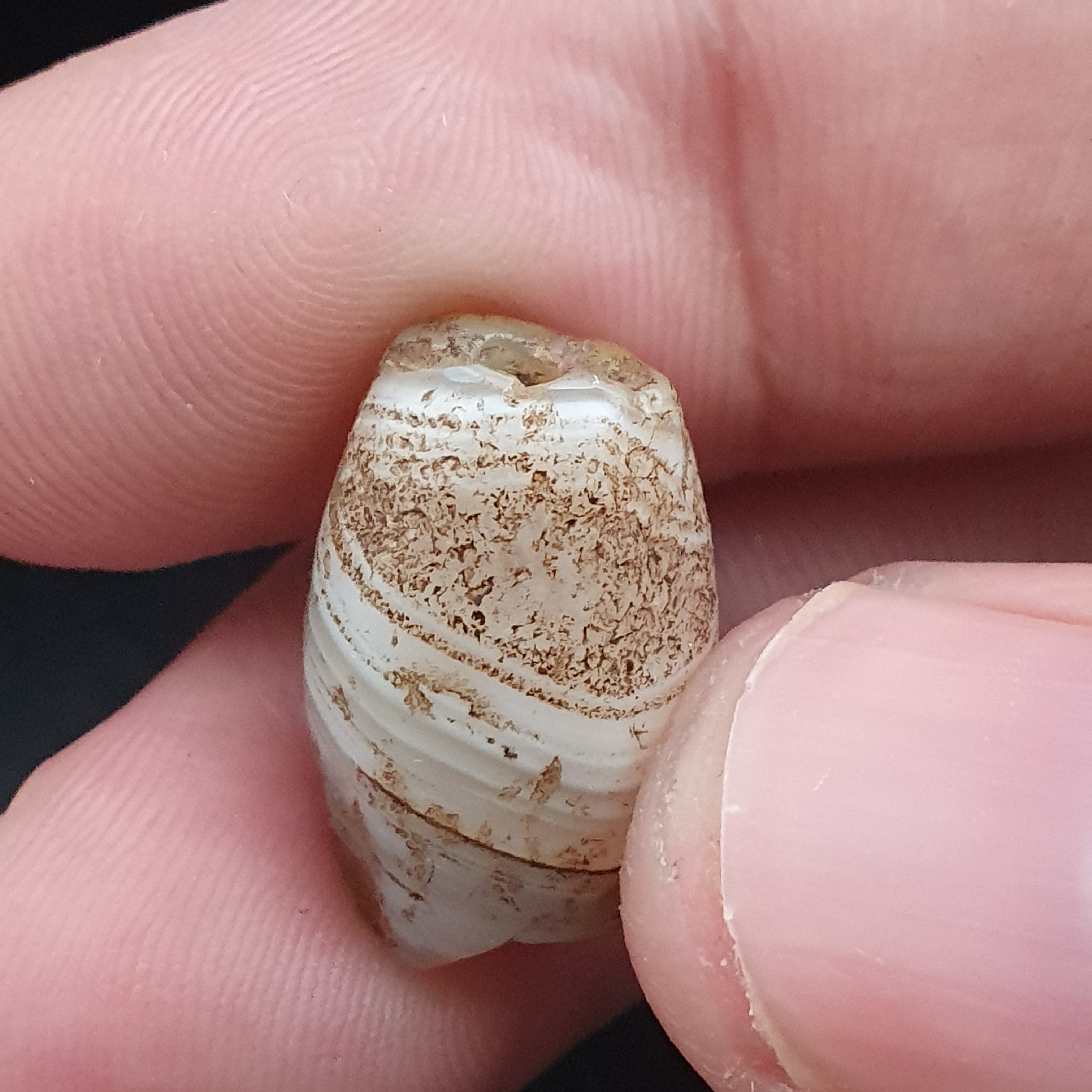 Rare Ancient Natural Eye Suleimani Agate Bead 3 pcs Lot