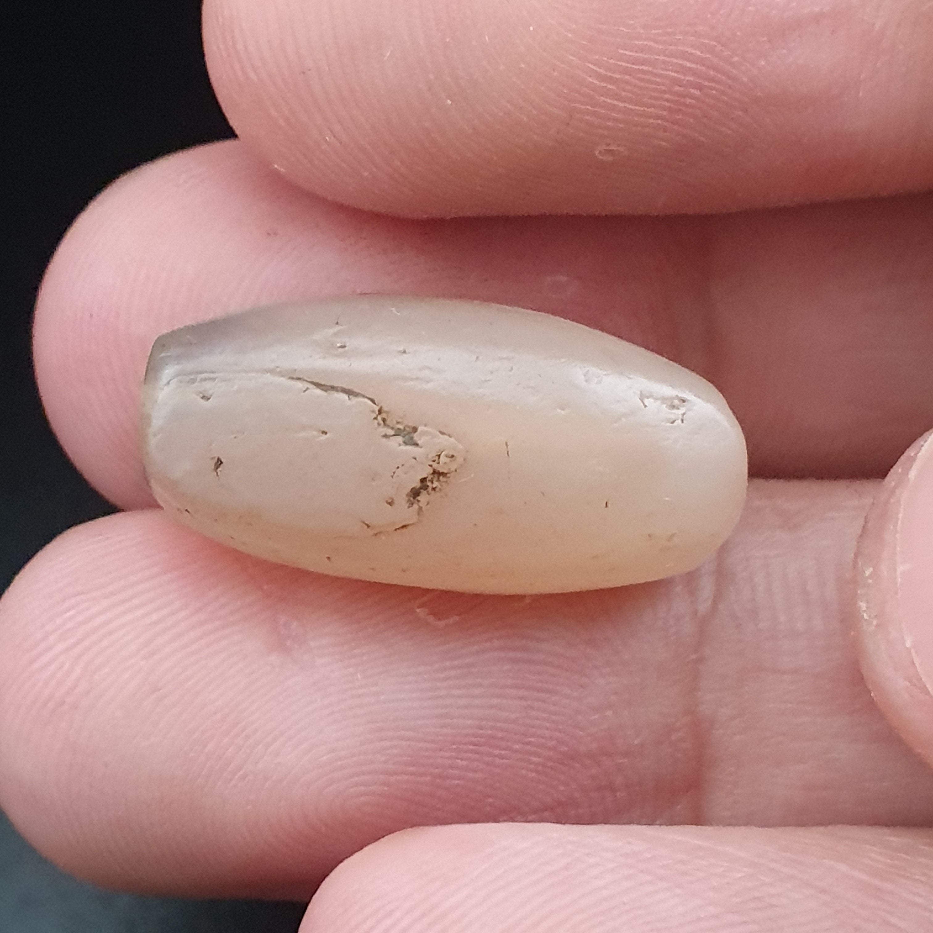 Rare Ancient Natural Eye Suleimani Agate Bead 3 pcs Lot