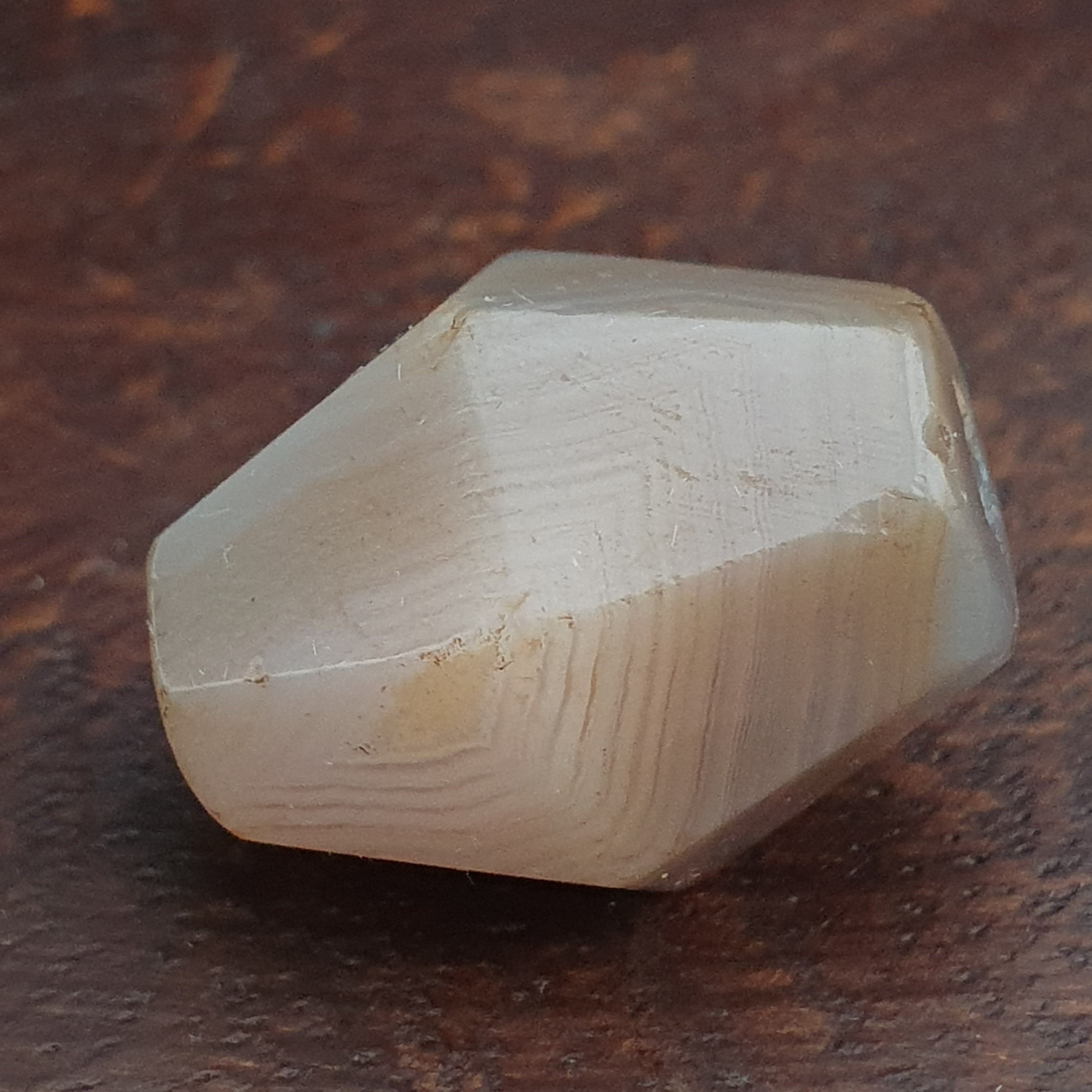 Ancient Natural Eye Pattern Suliemani Gray Agate Bead Amulet