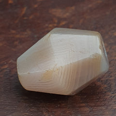 Ancient Natural Eye Pattern Suliemani Gray Agate Bead Amulet