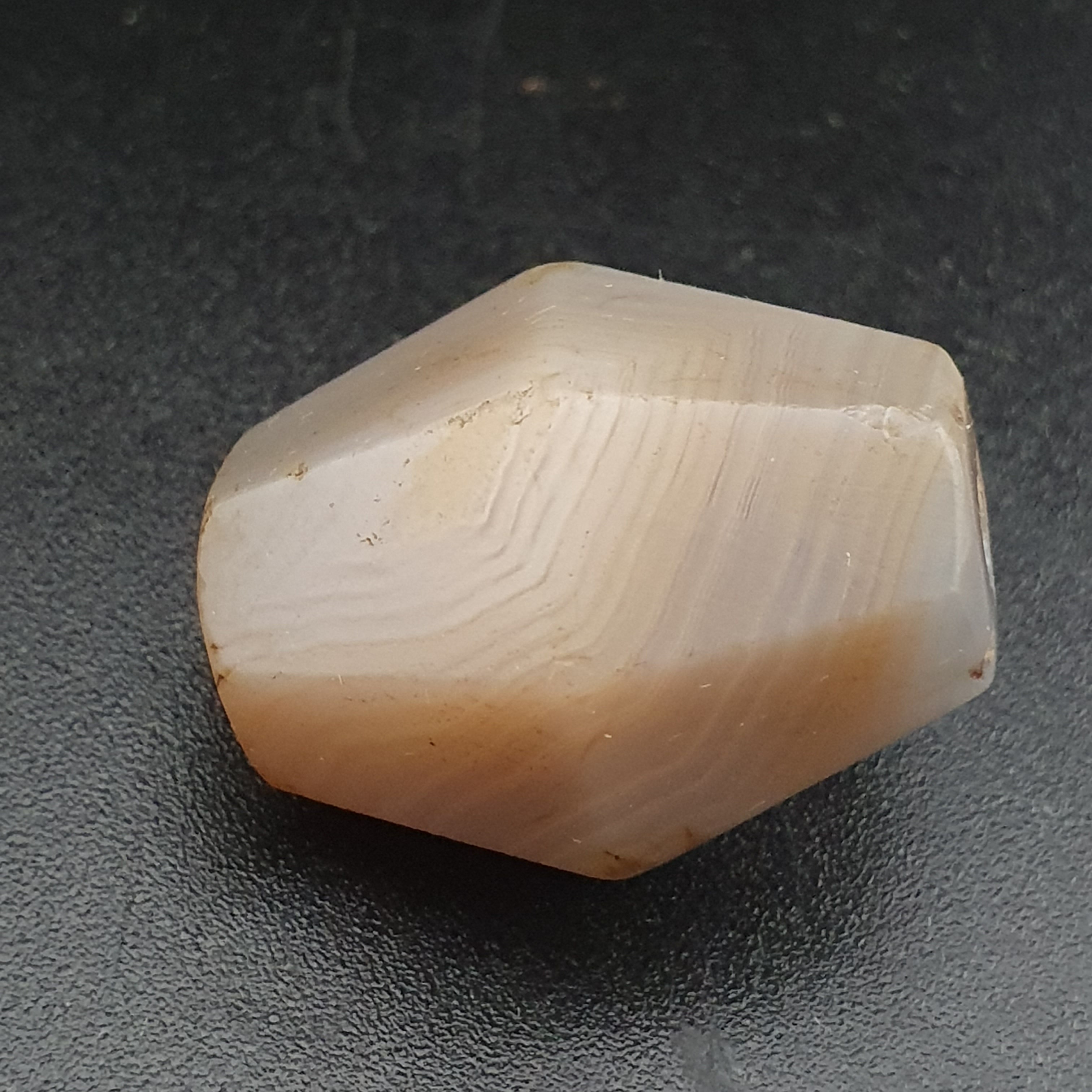 Ancient Natural Eye Pattern Suliemani Gray Agate Bead Amulet