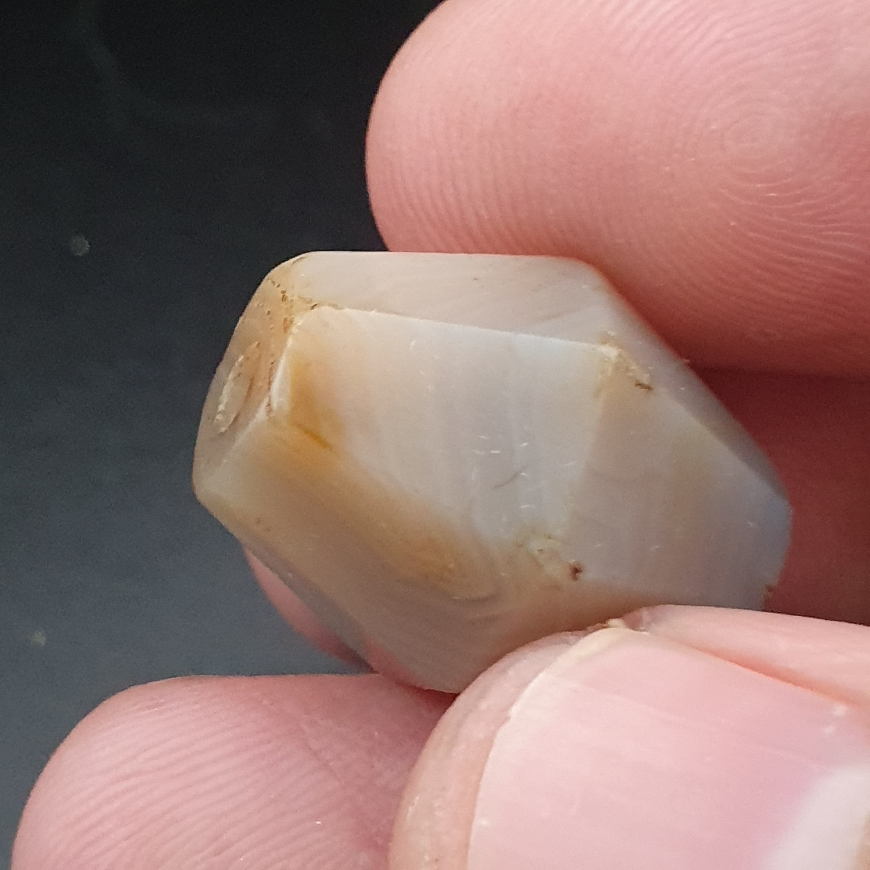 Ancient Natural Eye Pattern Suliemani Gray Agate Bead Amulet