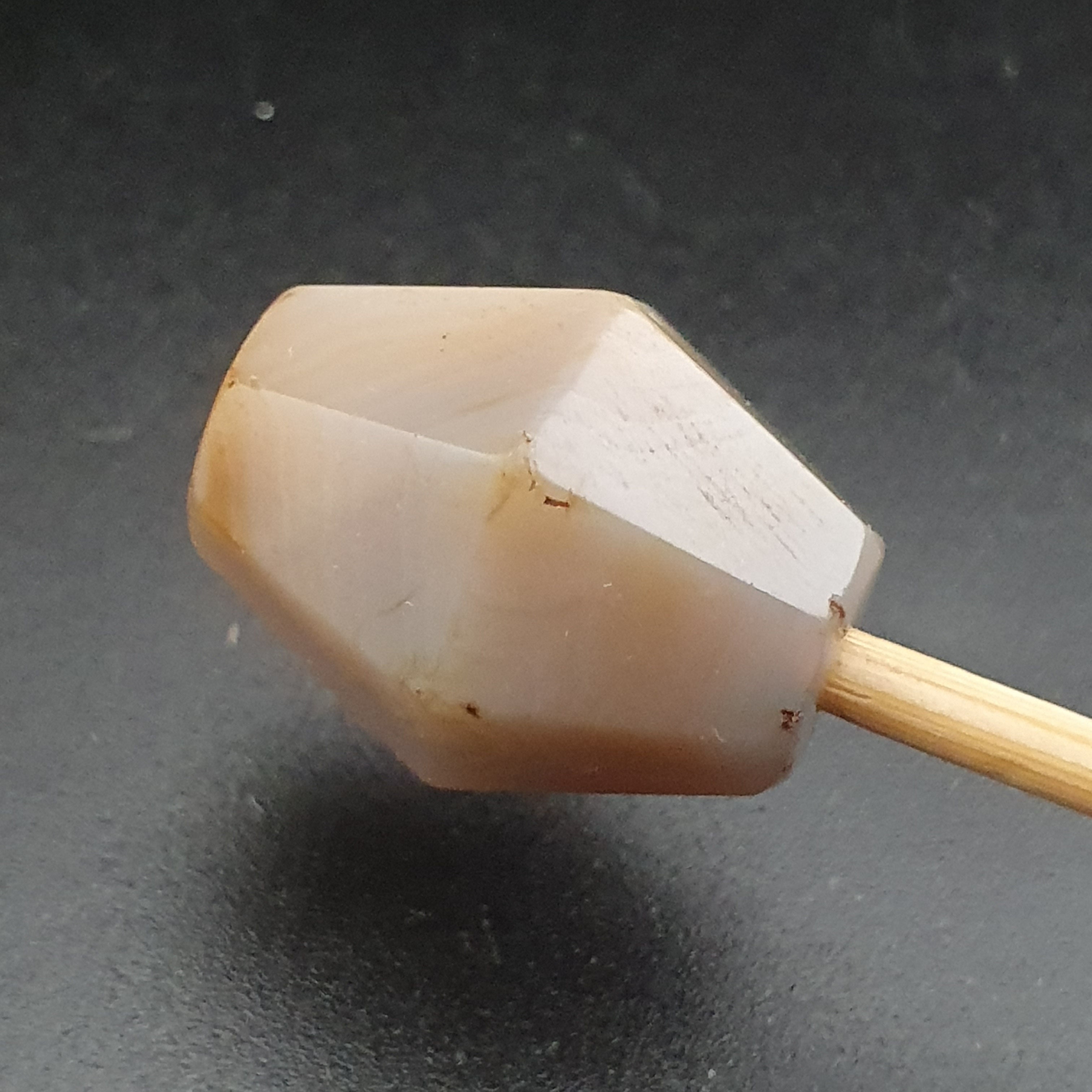 Ancient Natural Eye Pattern Suliemani Gray Agate Bead Amulet