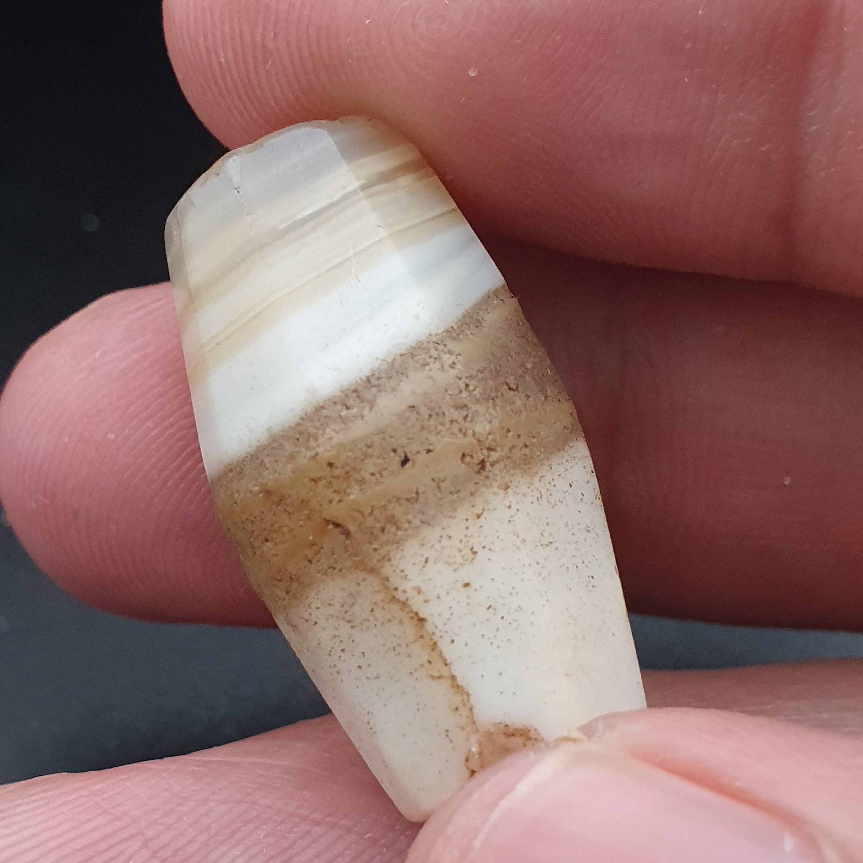 Ancient Natural Suliemani Stripe Pattern Agate Bead Amulet