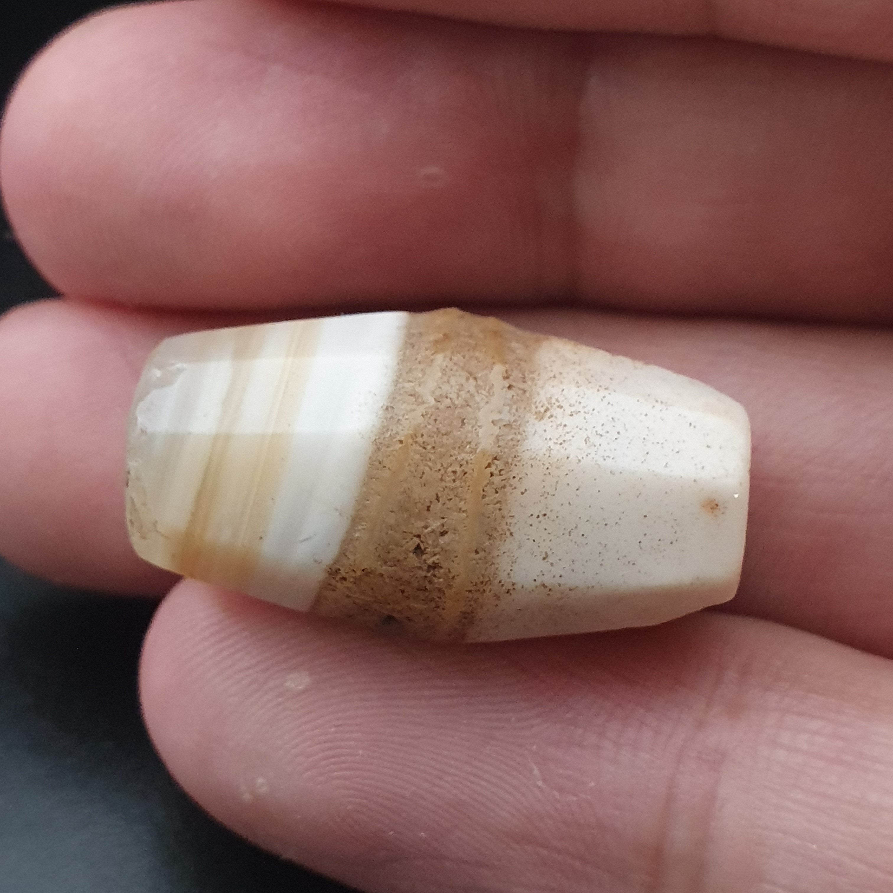 Ancient Natural Suliemani Stripe Pattern Agate Bead Amulet