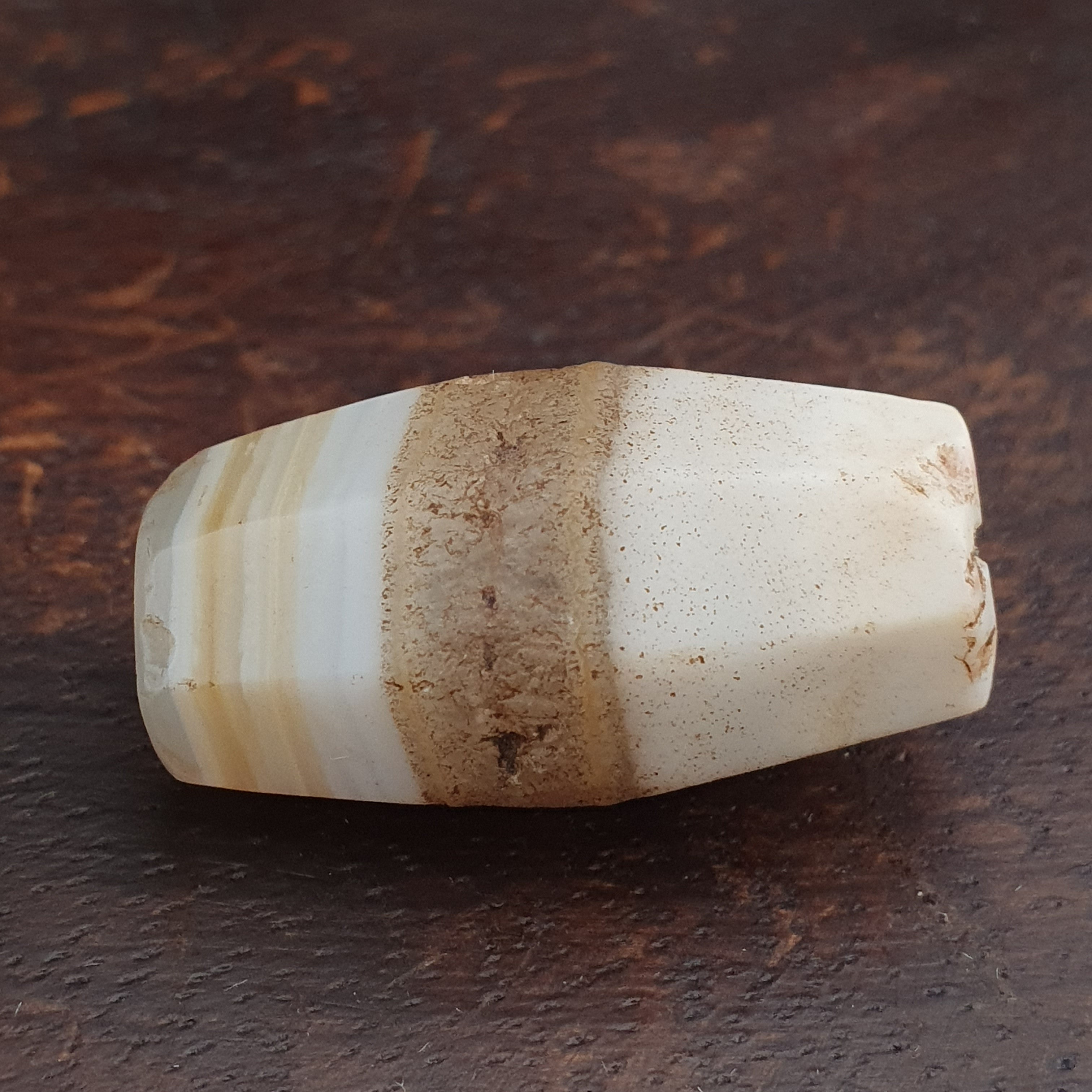 Ancient Natural Suliemani Stripe Pattern Agate Bead Amulet