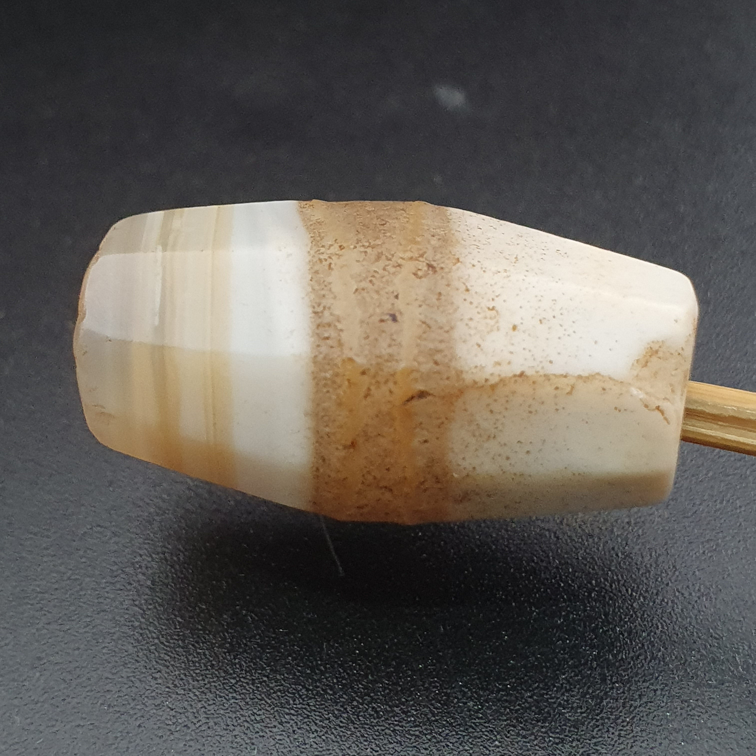 Ancient Natural Suliemani Stripe Pattern Agate Bead Amulet