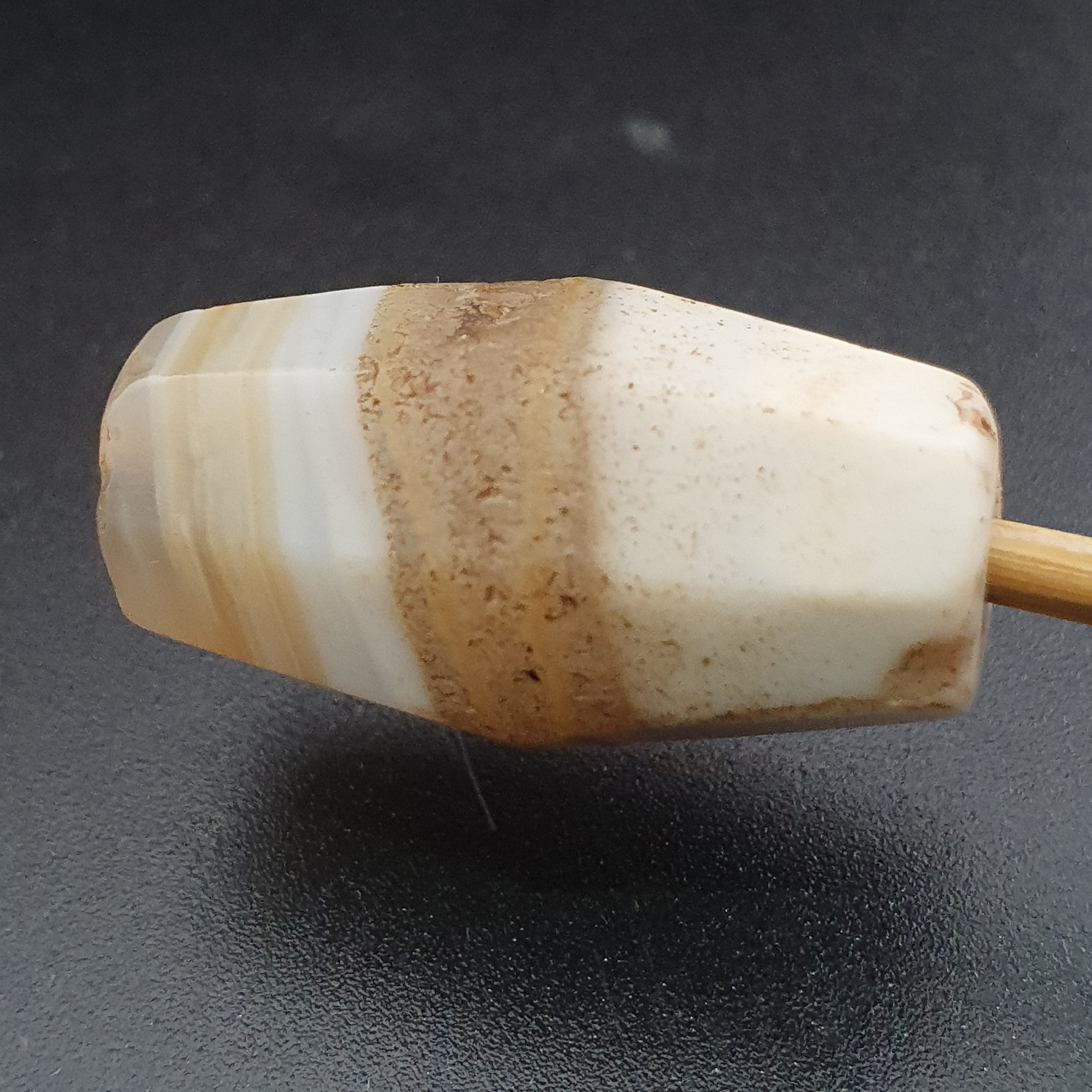 Ancient Natural Suliemani Stripe Pattern Agate Bead Amulet