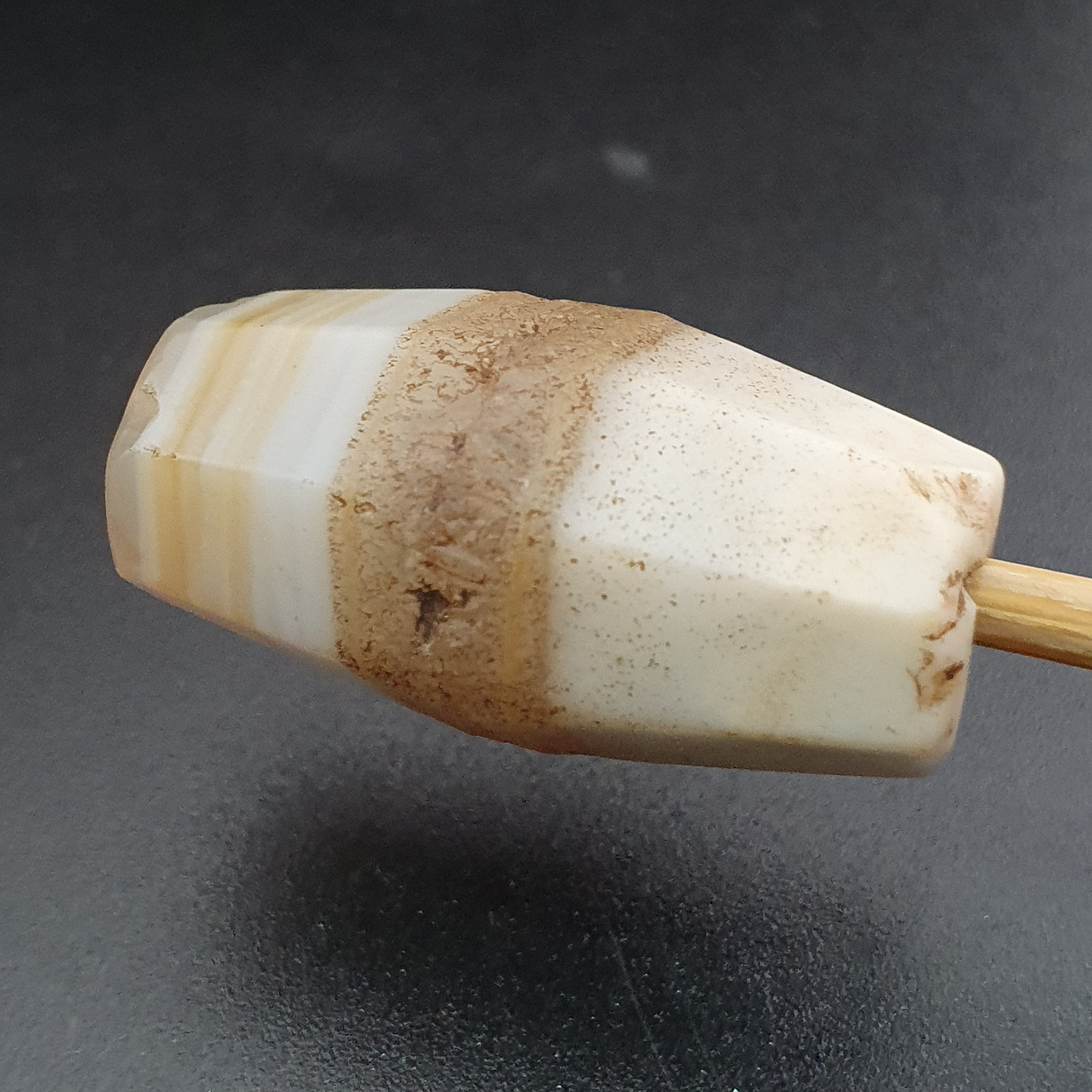 Ancient Natural Suliemani Stripe Pattern Agate Bead Amulet