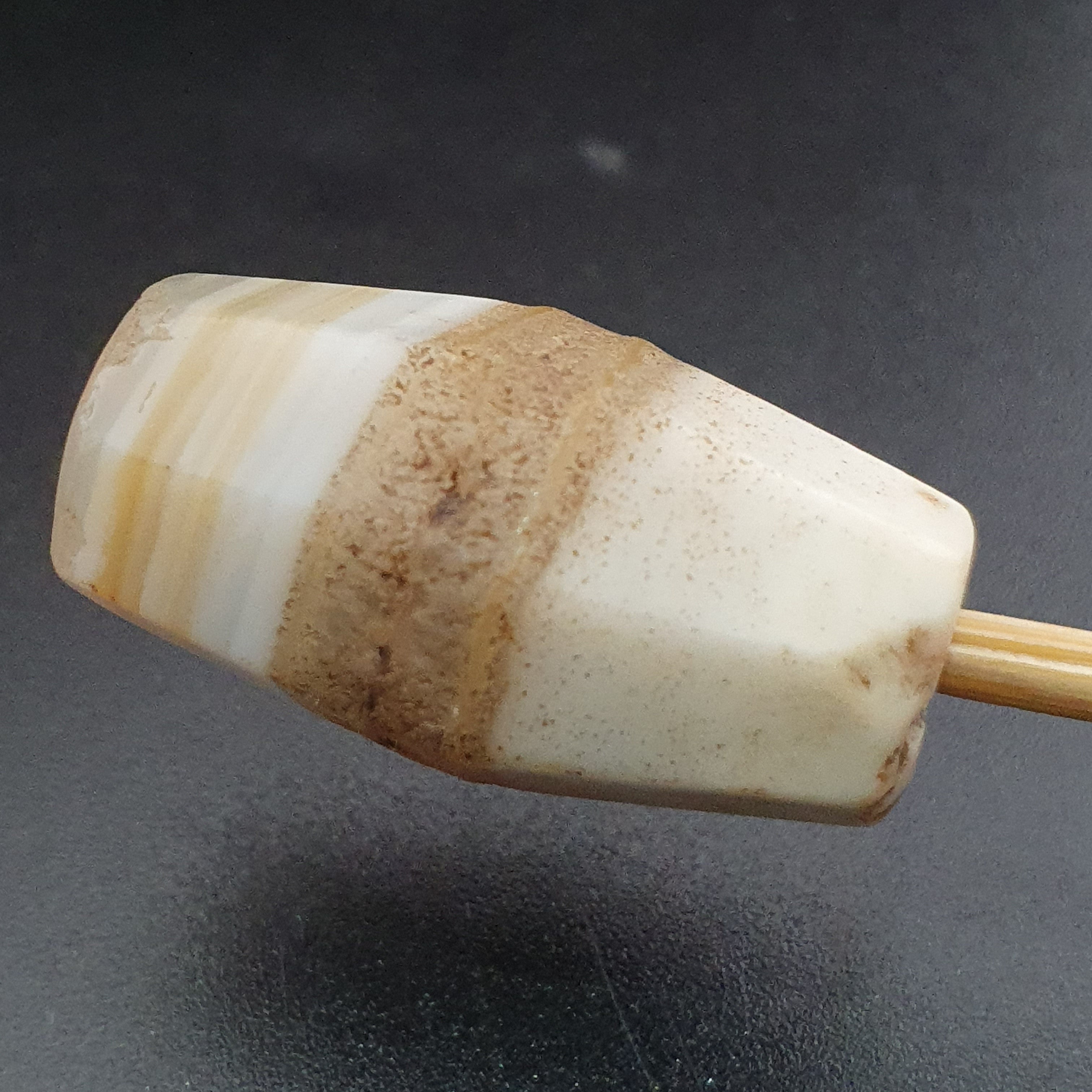 Ancient Natural Suliemani Stripe Pattern Agate Bead Amulet