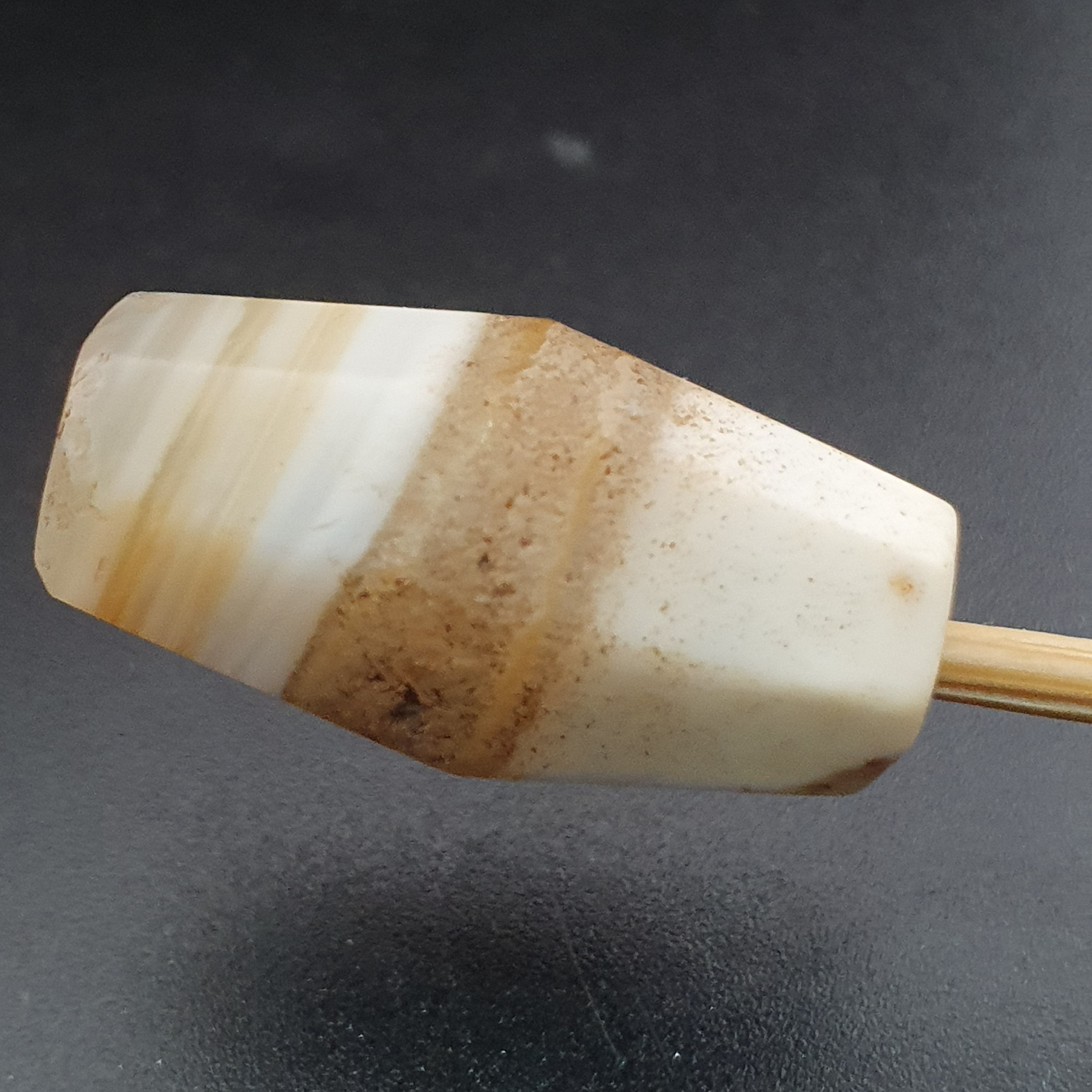 Ancient Natural Suliemani Stripe Pattern Agate Bead Amulet