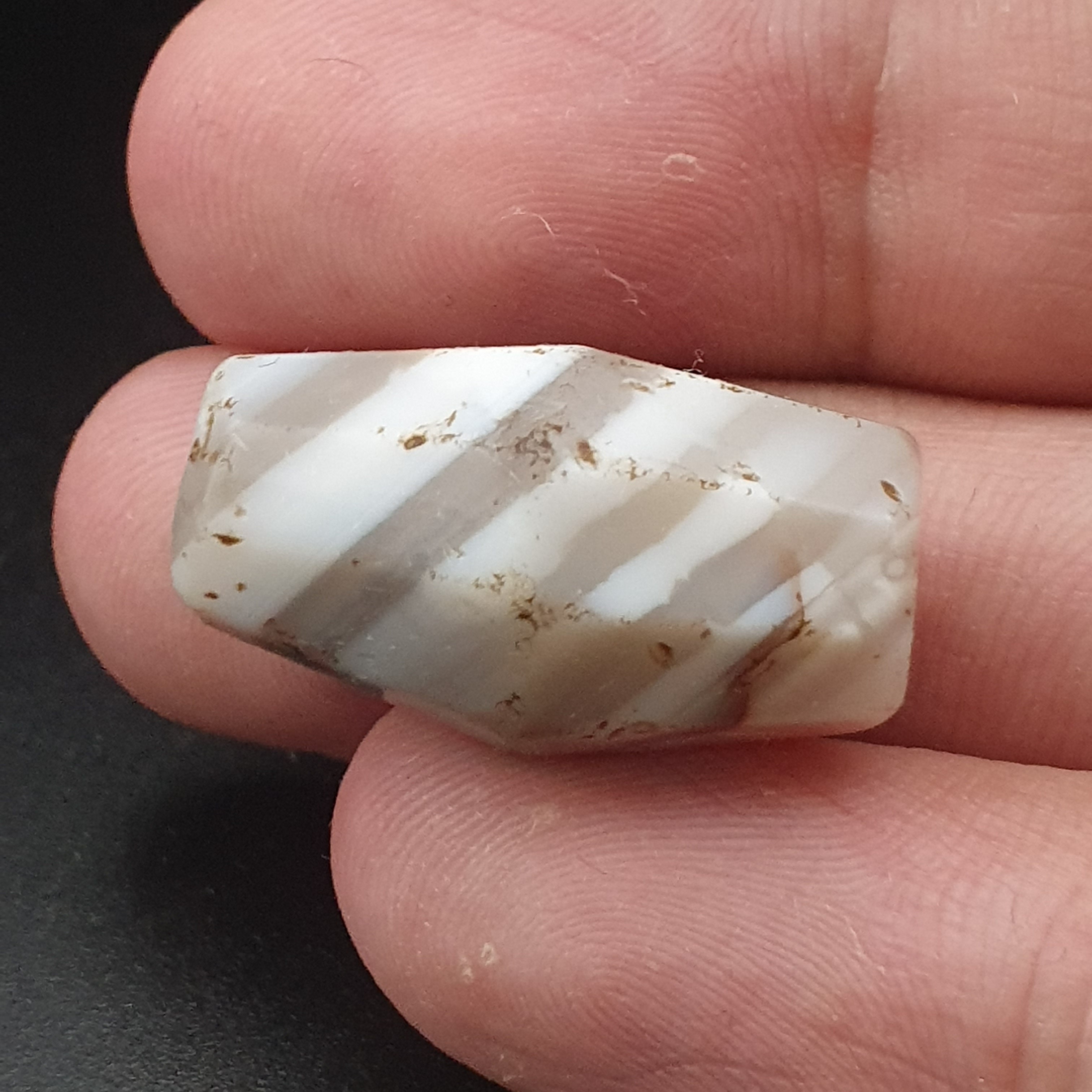Rare Ancient Suliemani Agate Amulet Natural Striped Pattern