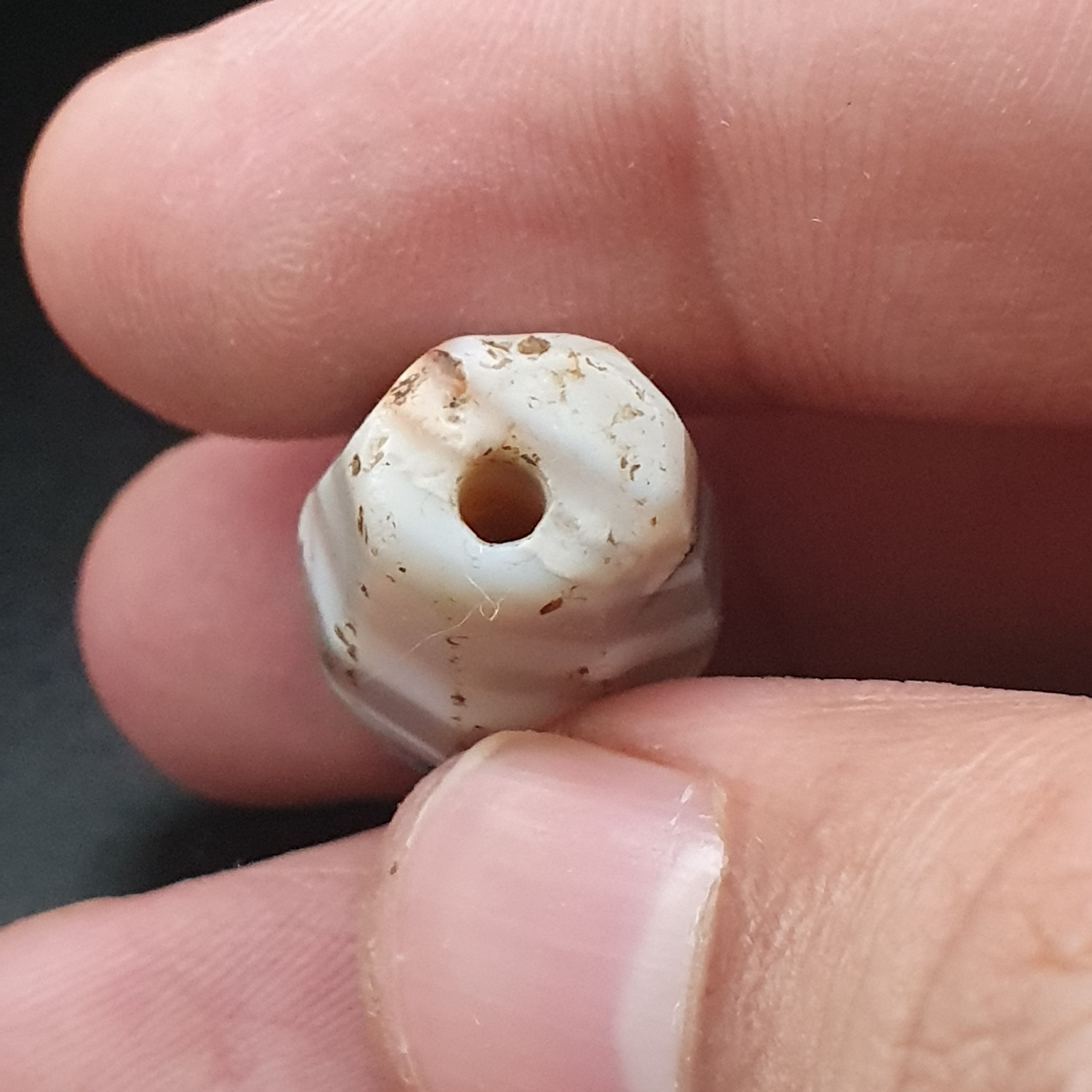 Rare Ancient Suliemani Agate Amulet Natural Striped Pattern