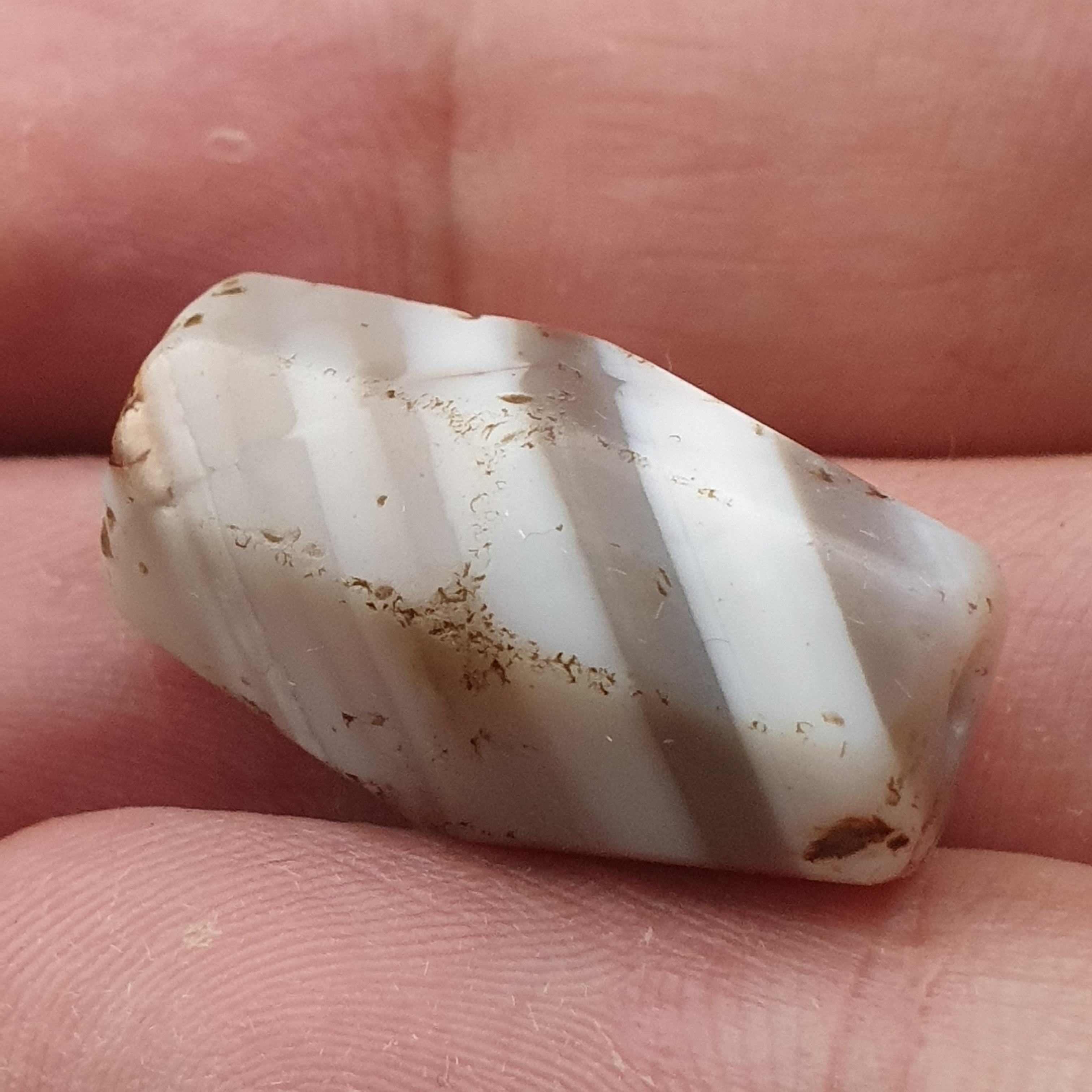 Rare Ancient Suliemani Agate Amulet Natural Striped Pattern