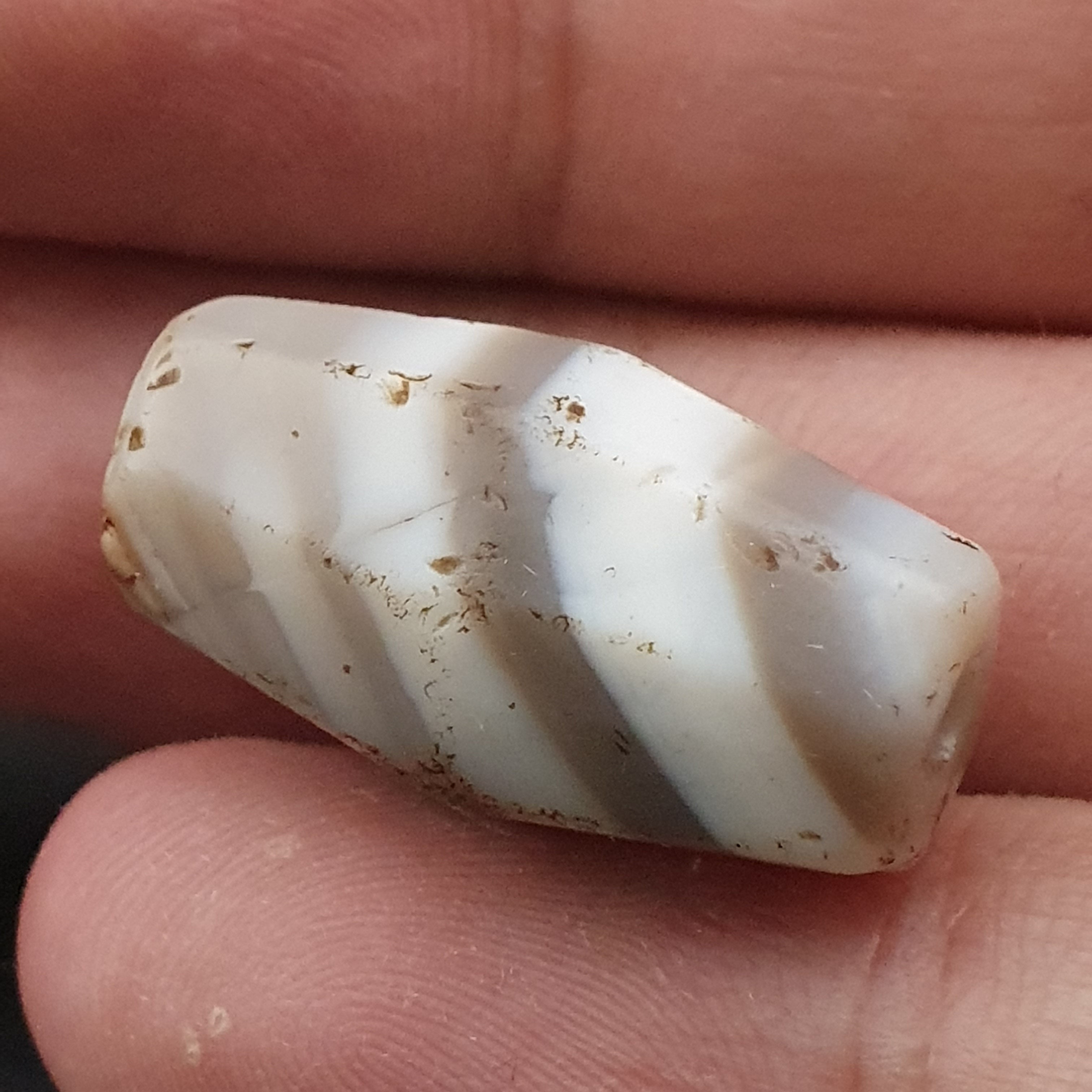 Rare Ancient Suliemani Agate Amulet Natural Striped Pattern