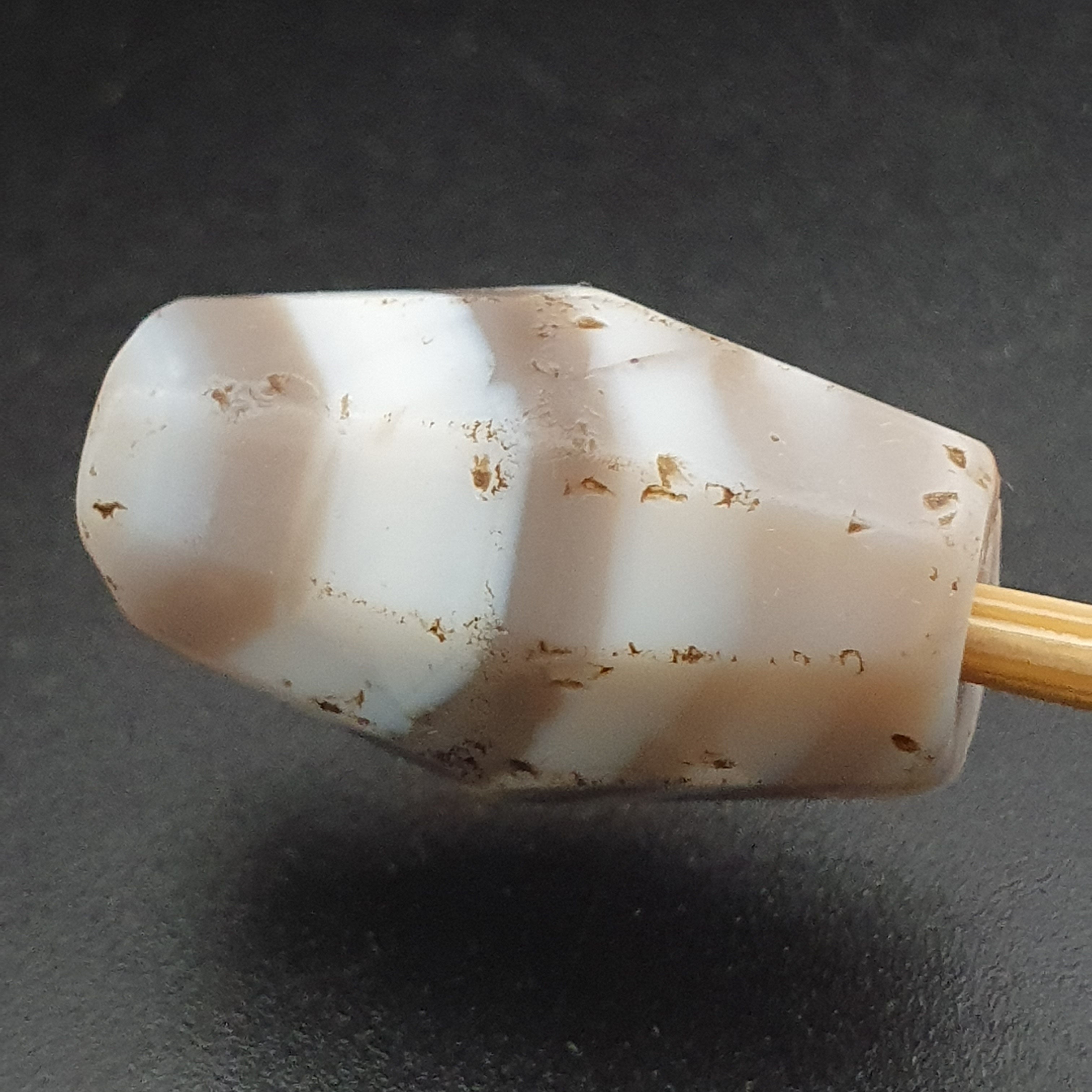 Rare Ancient Suliemani Agate Amulet Natural Striped Pattern