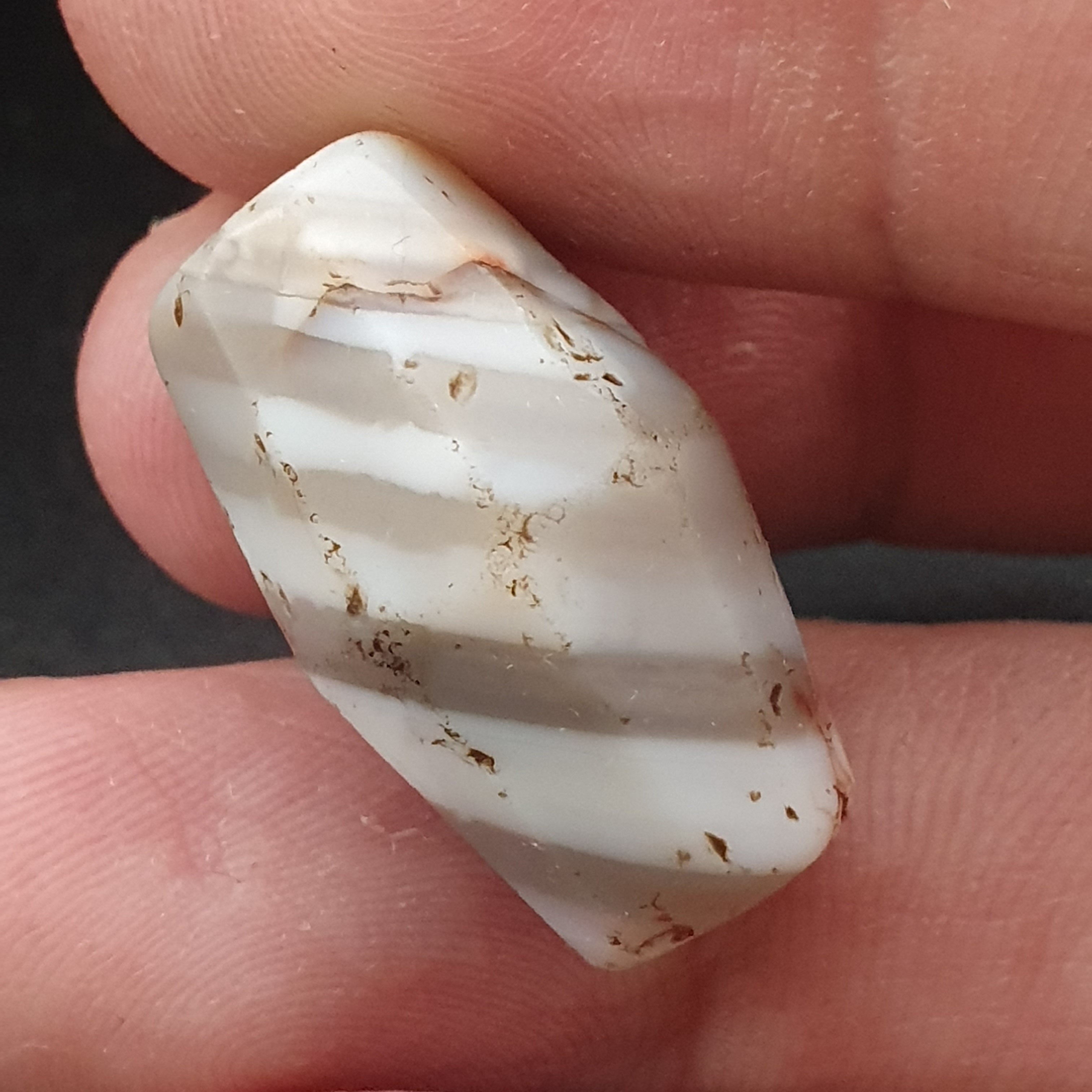 Rare Ancient Suliemani Agate Amulet Natural Striped Pattern